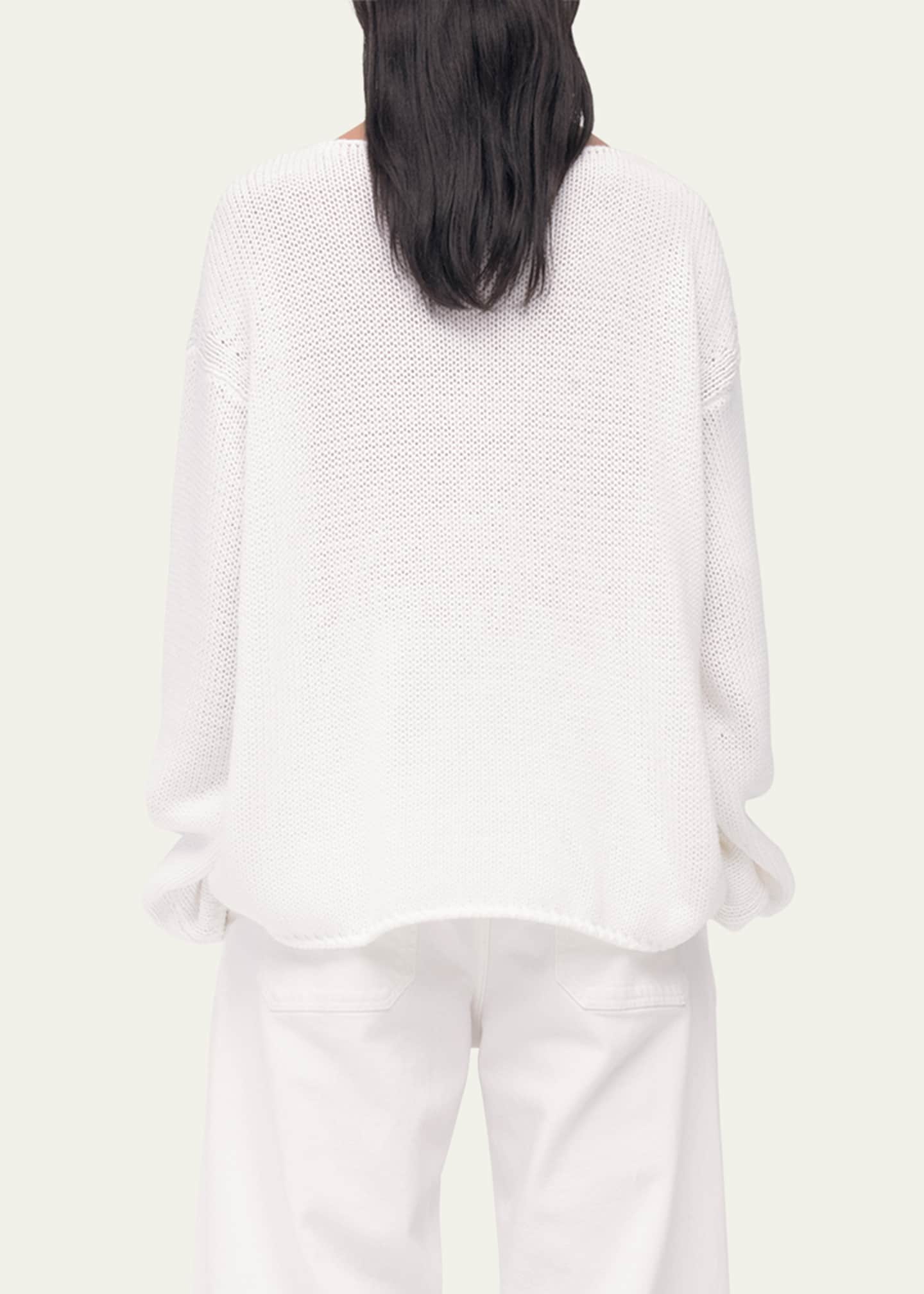 Another Tomorrow Draped Knit Sweater Image 3 of 5