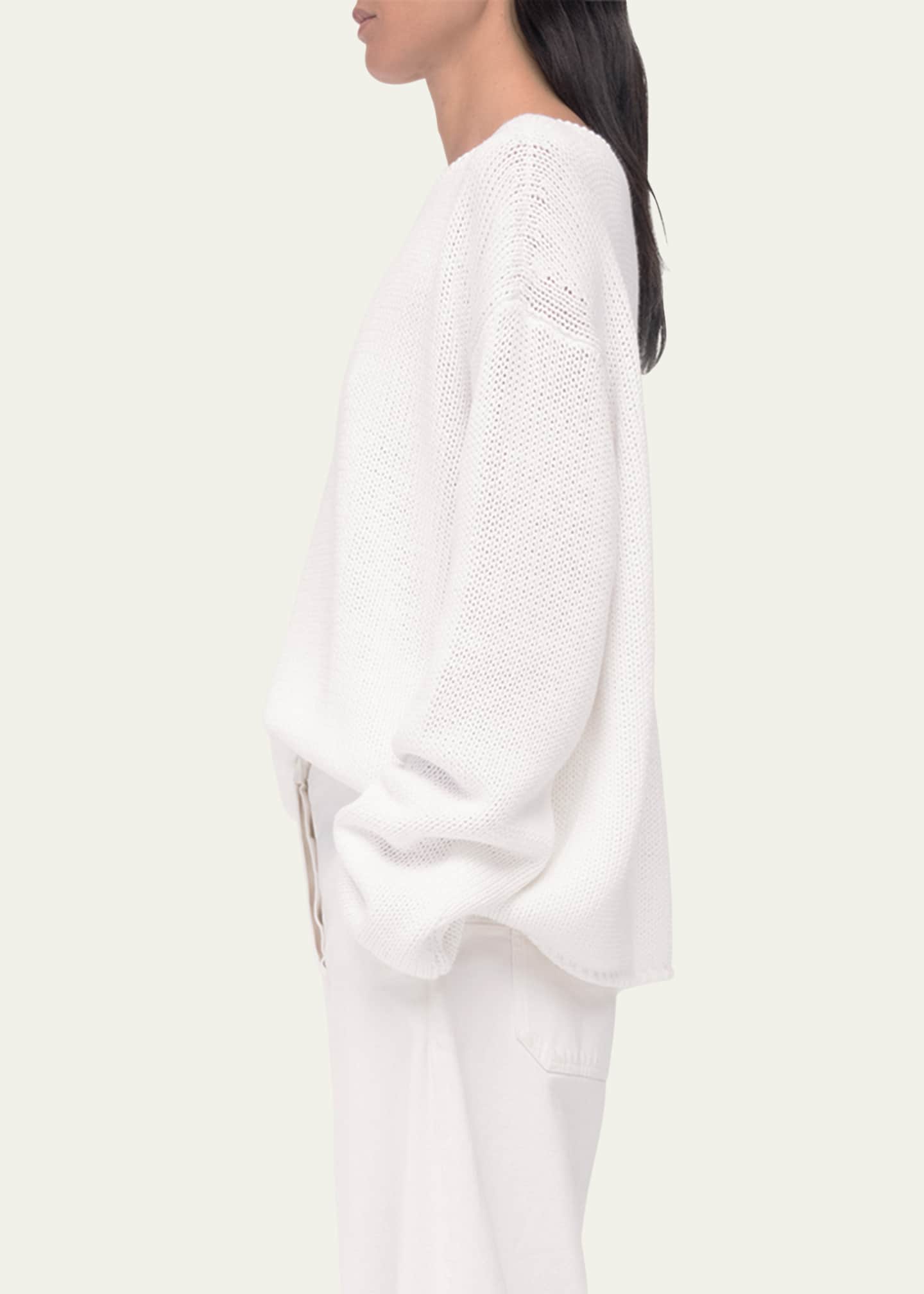 Another Tomorrow Draped Knit Sweater Image 4 of 5