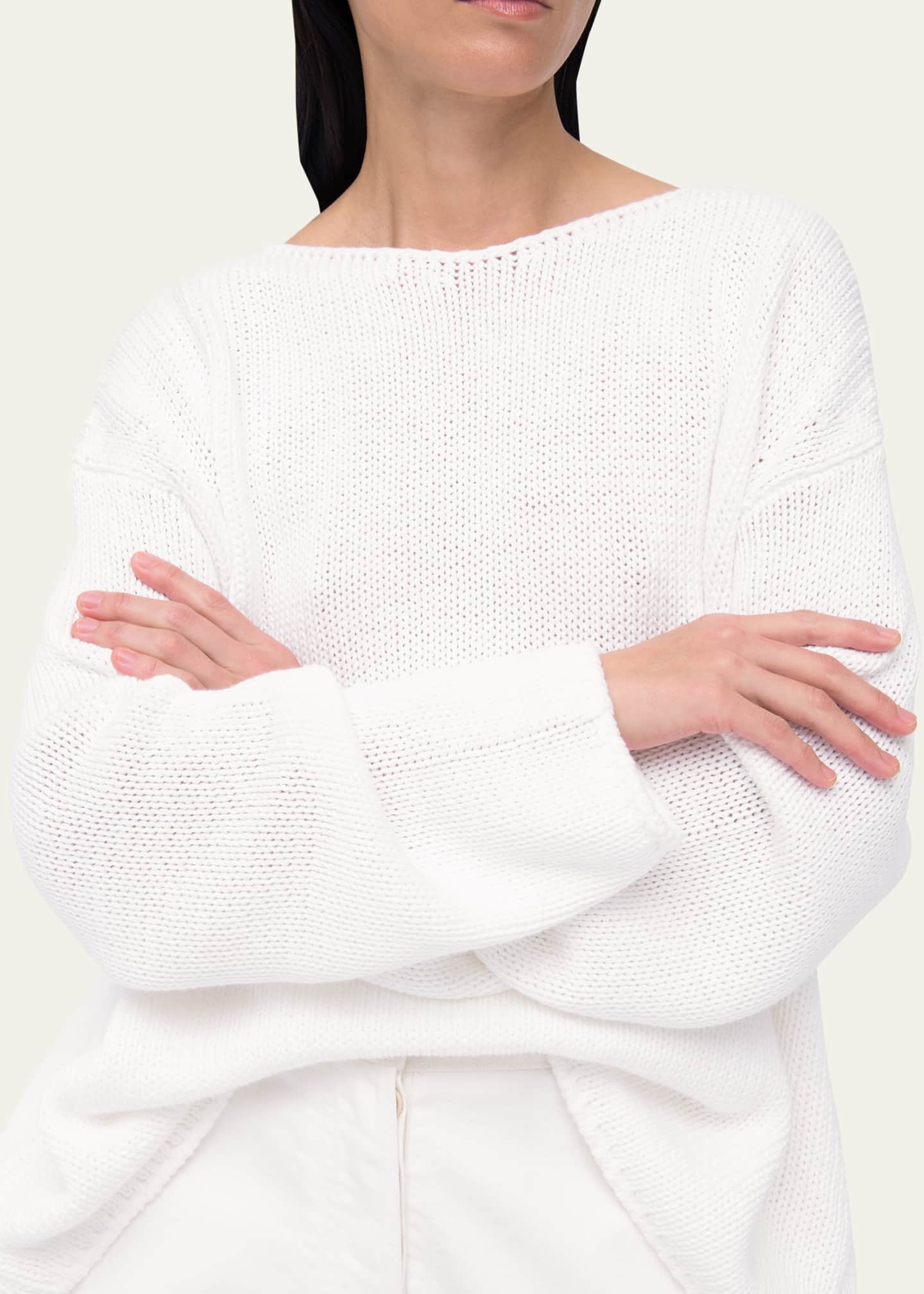 Another Tomorrow Draped Knit Sweater Image 5 of 5