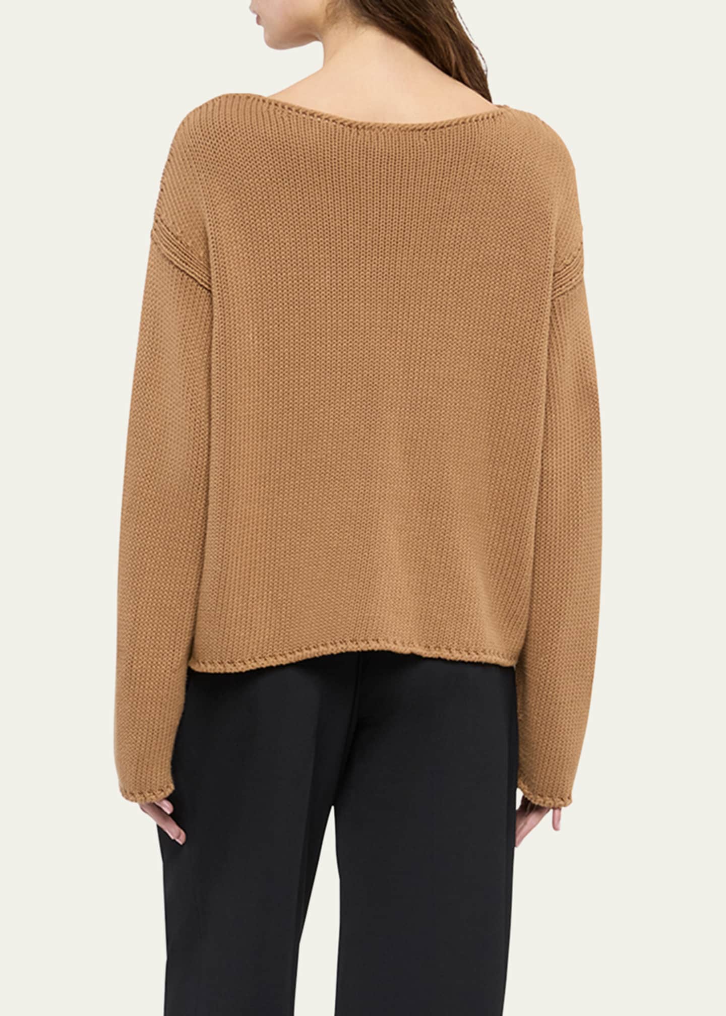 Another Tomorrow Draped Knit Sweater Image 3 of 5