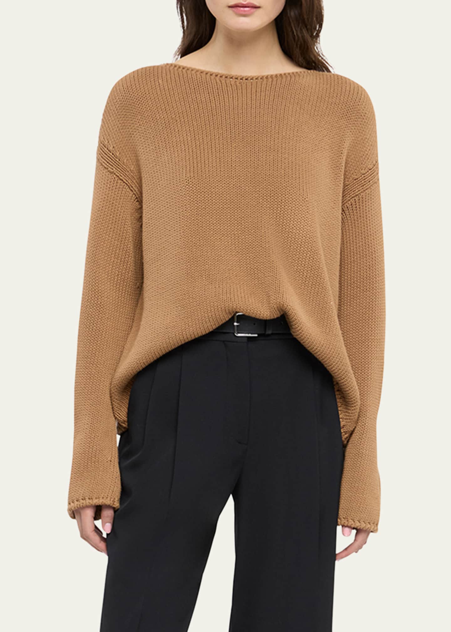 Another Tomorrow Draped Knit Sweater Image 4 of 5