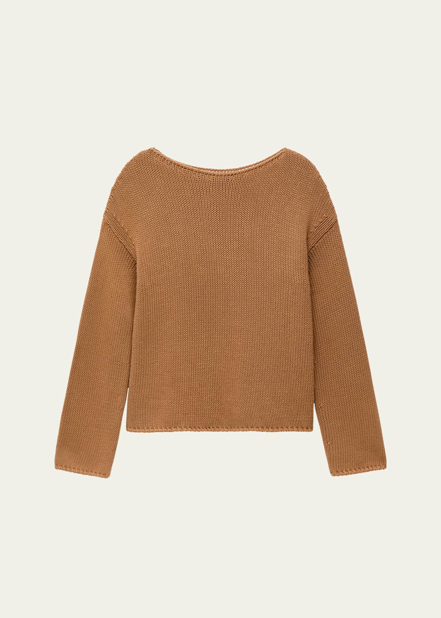 Another Tomorrow Draped Knit Sweater Image 1 of 5