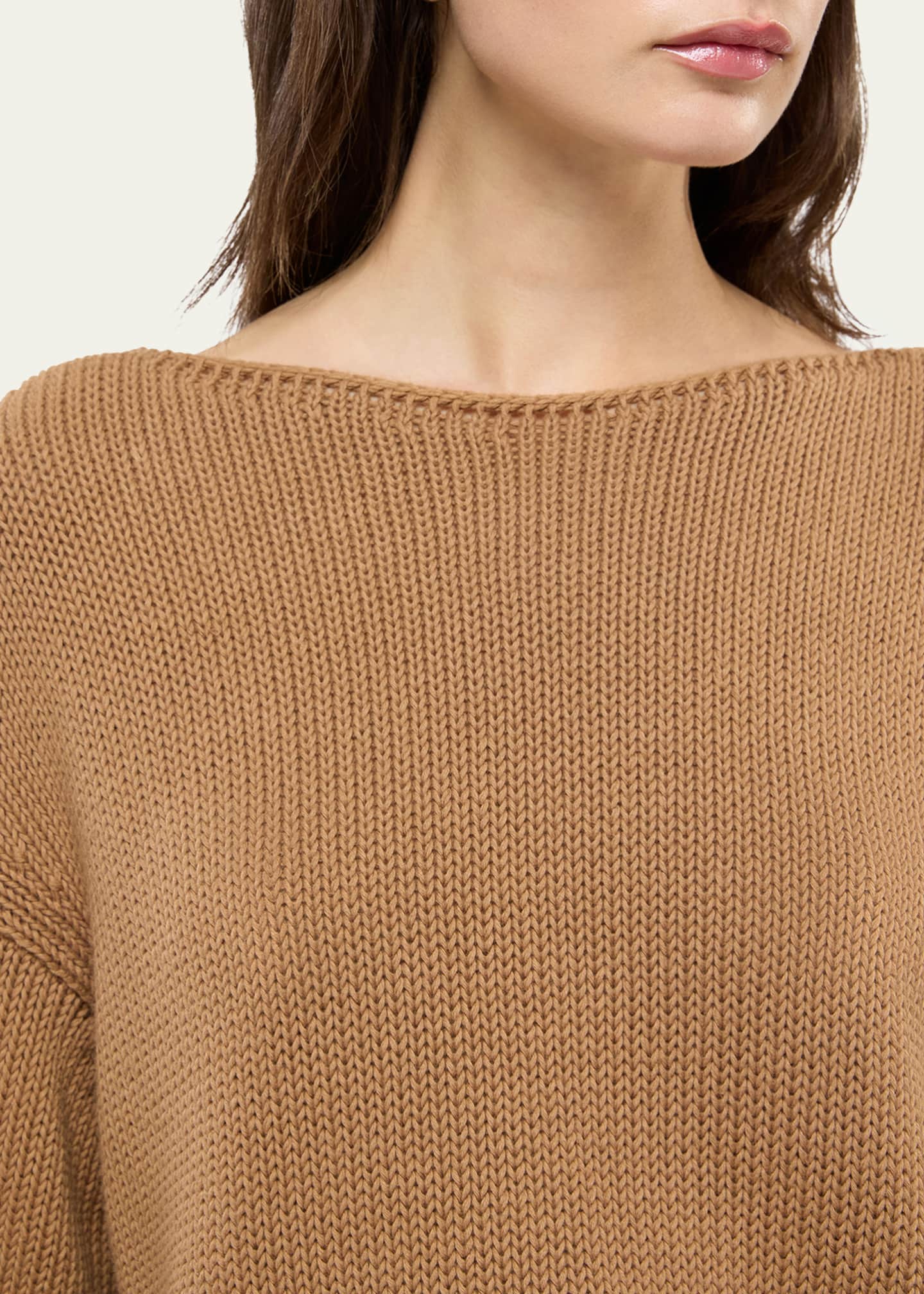 Another Tomorrow Draped Knit Sweater Image 5 of 5