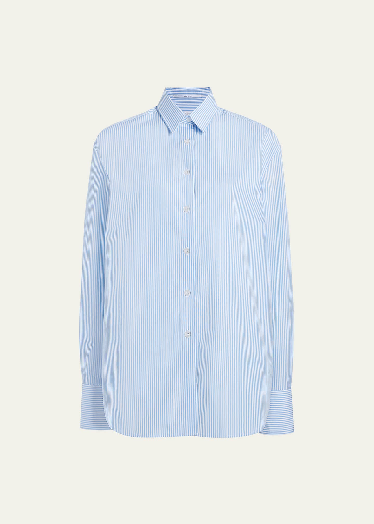 Another Tomorrow Stripe Oversized Mens Button Down Shirt