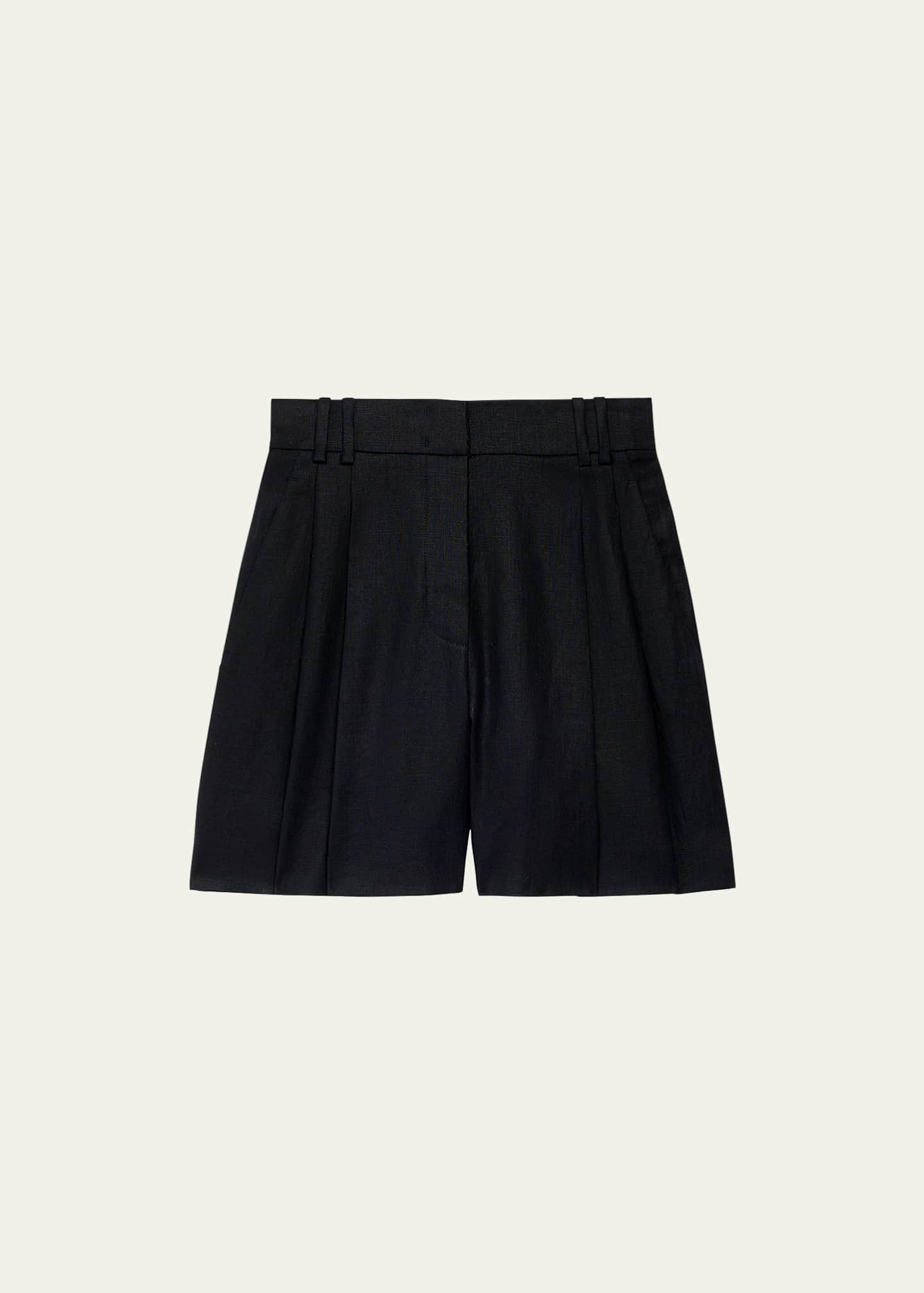 Another Tomorrow Pleated Front Linen Short Image 1 of 5