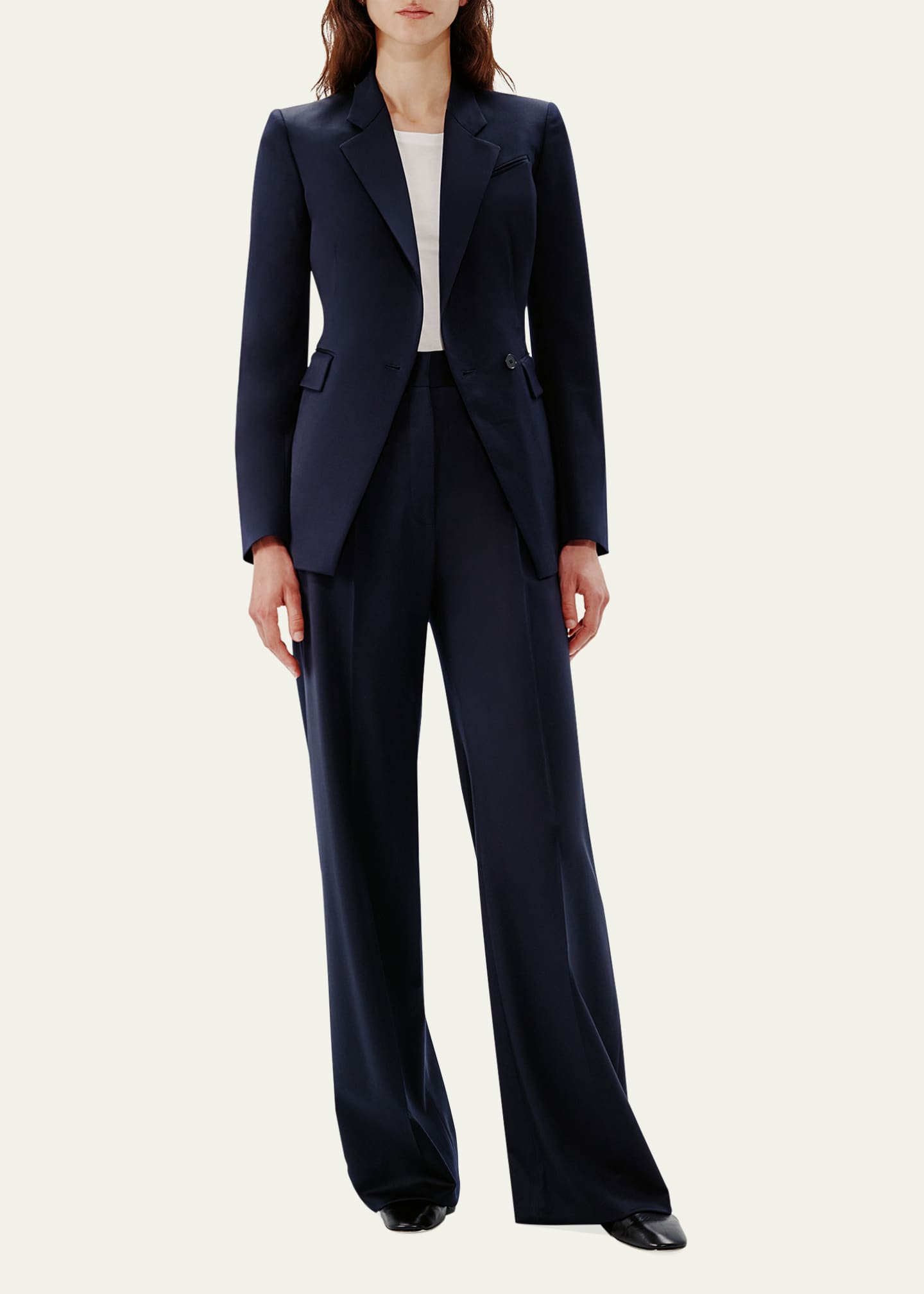 Another Tomorrow Seamed Waist Wool Jacket - Bergdorf Goodman