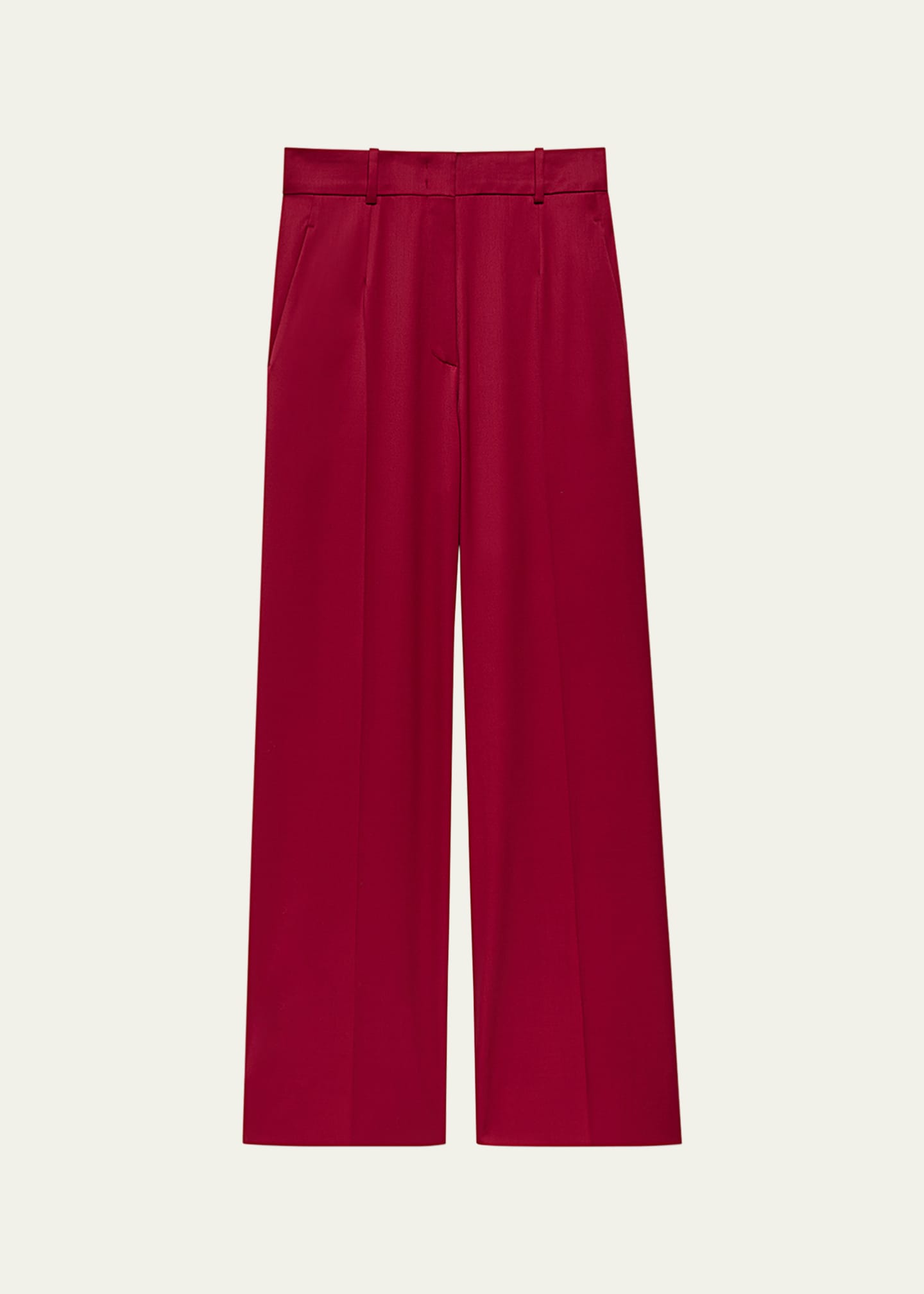 Another Tomorrow Pleated Wide-Leg Suit Pants - Bergdorf Goodman