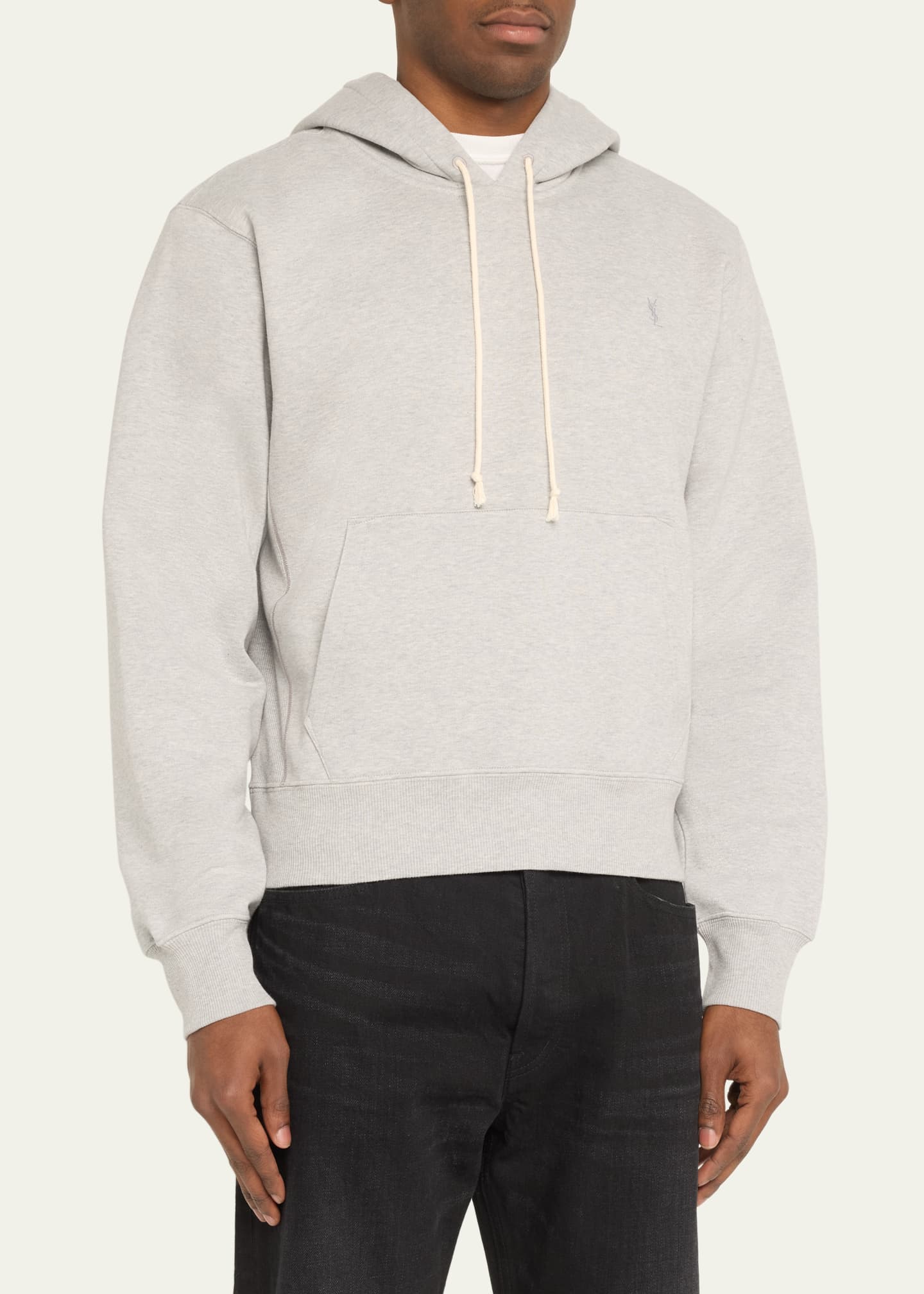 Saint Laurent Men's Cassandra Terry Hoodie Image 4 of 5