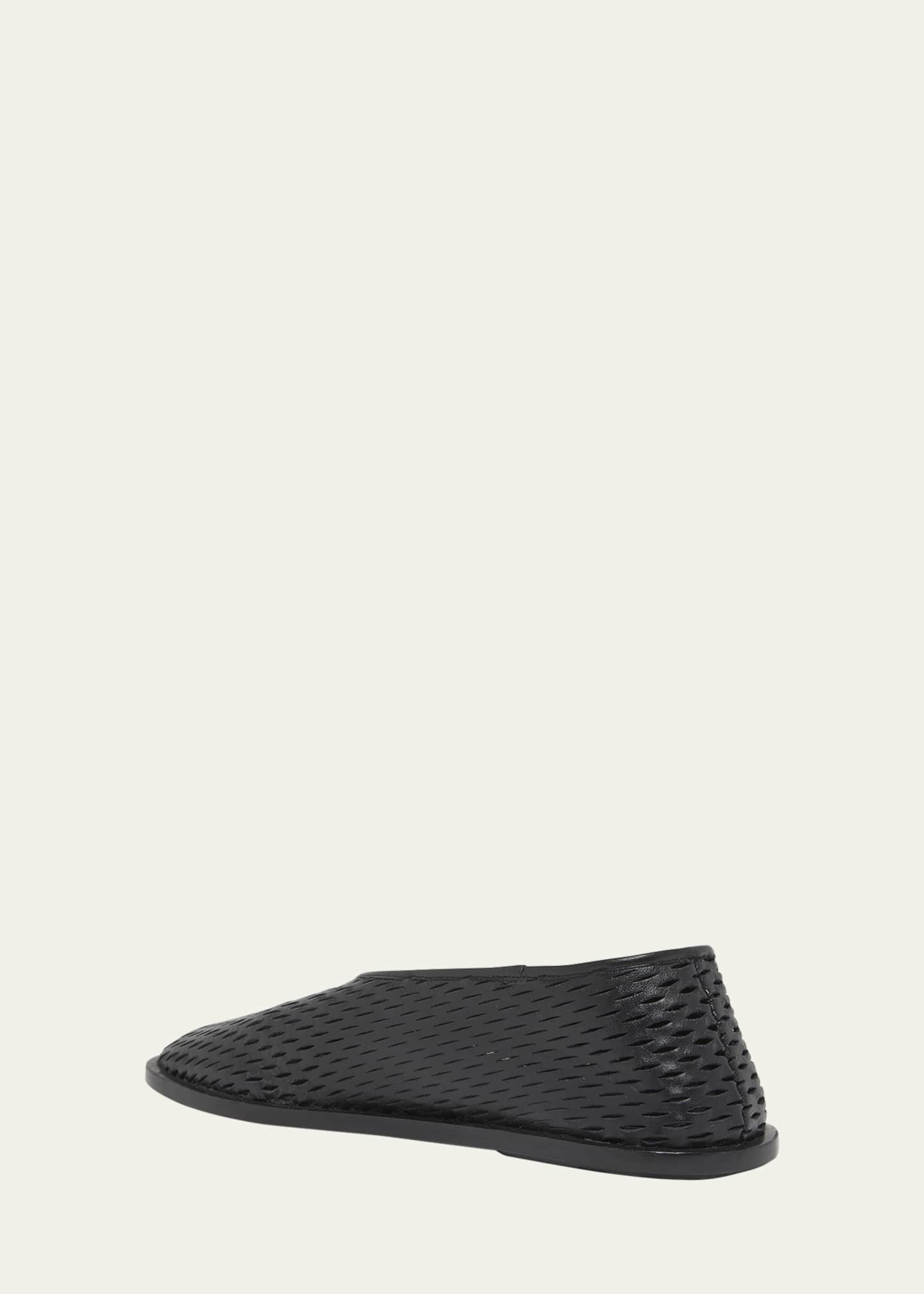 Proenza Schouler Perforated Leather Square-Toe Ballerina Flats ...