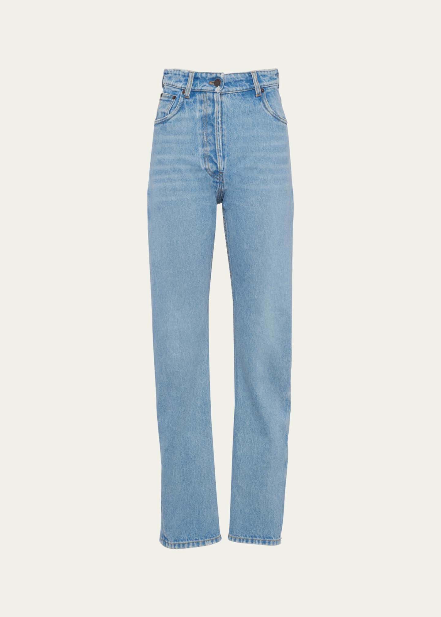 ●depound● straight denim pants white DP2412DN005DWHS Dior 8 Straight Cropped Jeans, D03 White Cotton Denim | DIOR