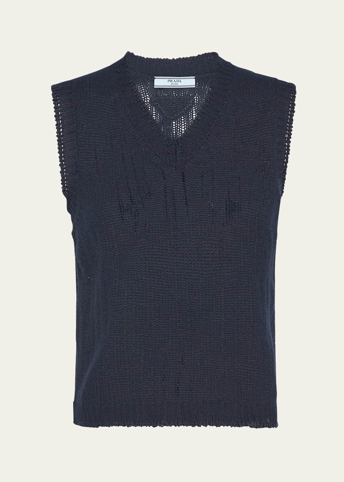 女性が喜ぶ♪ Prada V-Neck Cashmere Sweater Vest - Bergdorf Goodman トップス