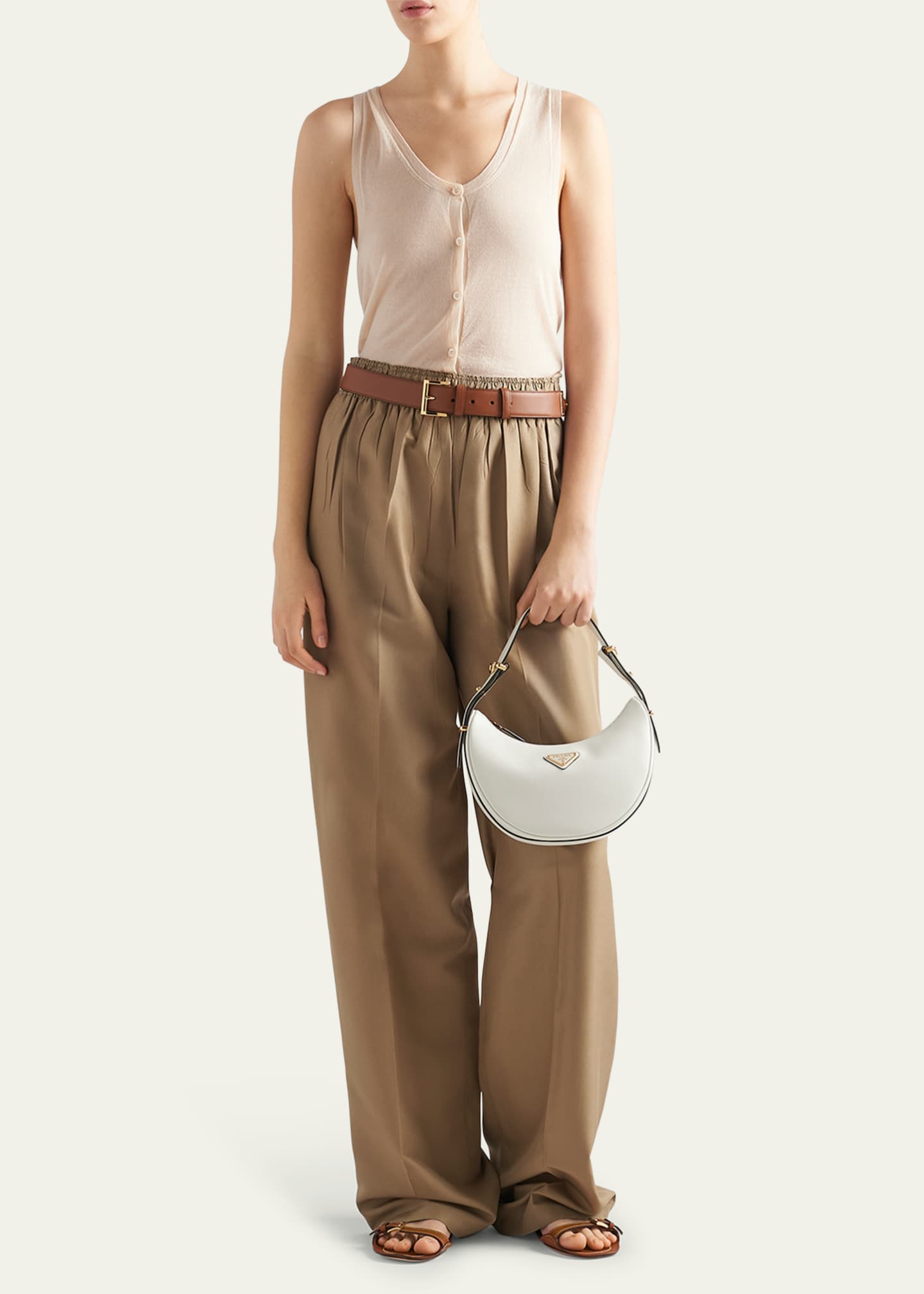 Prada Button Down Superfine Cashmere Tank Top Image 2 of 3