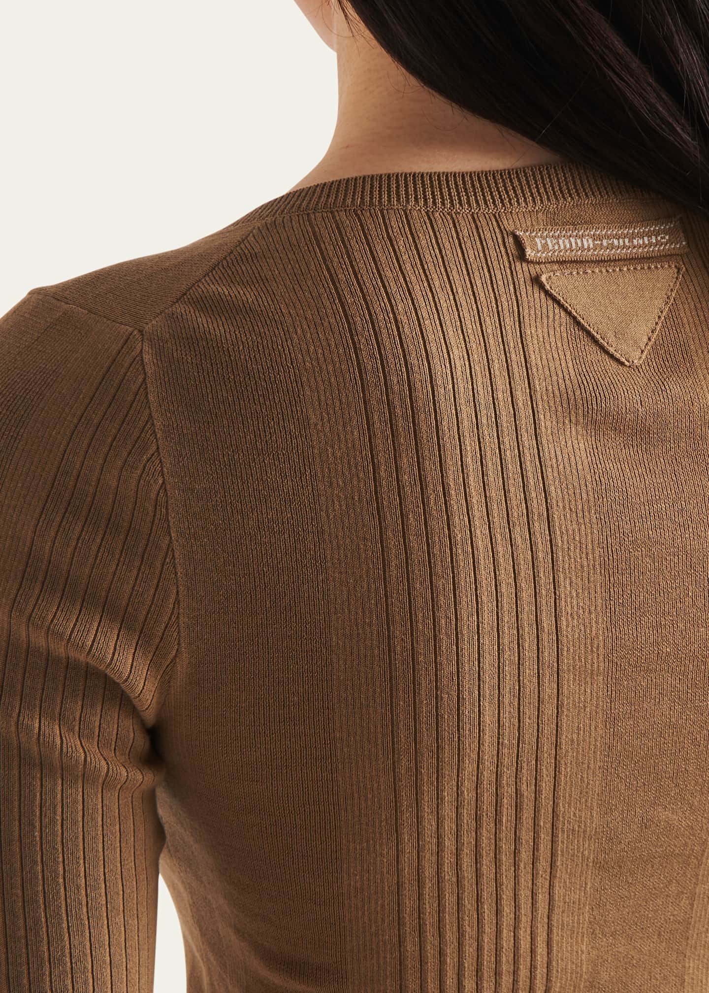 Prada Slim Cotton Knit Shirt Image 4 of 4