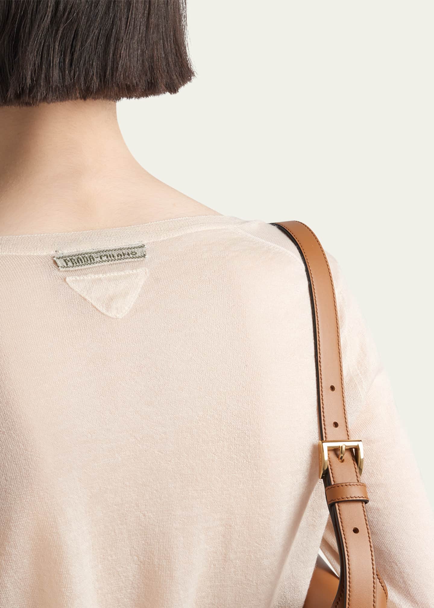 Prada Logo Patch Superfine Cashmere Shirt Image 5 of 5