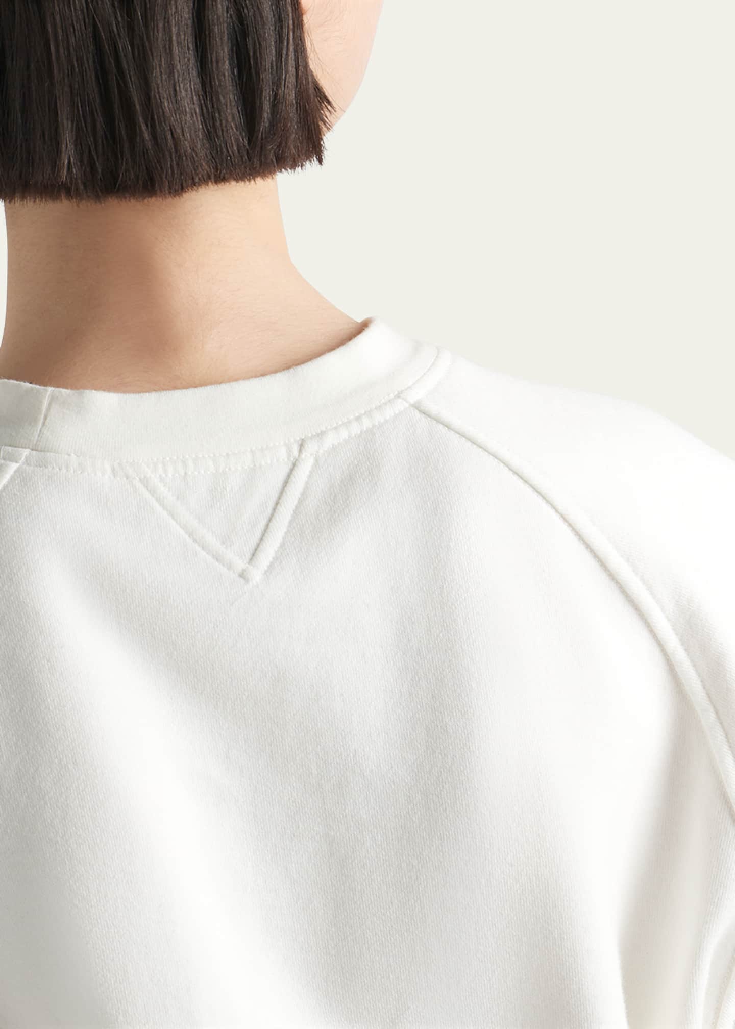 Prada Boxy Cotton Fleece Sweatshirt Image 4 of 4