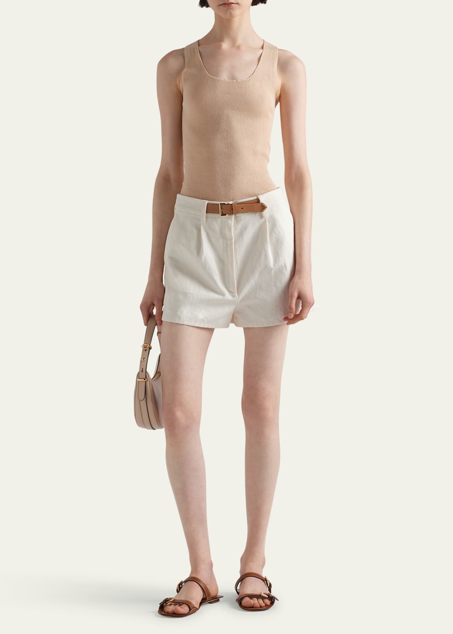 Prada Logo Patch Superfine Knit Tank Top Image 2 of 4