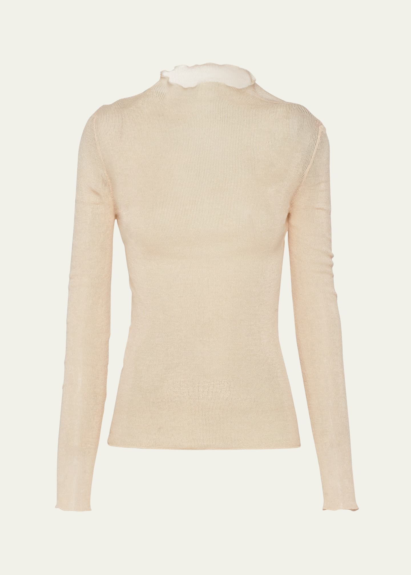 Sweater with plunging neckline, Creamy White - Sisley