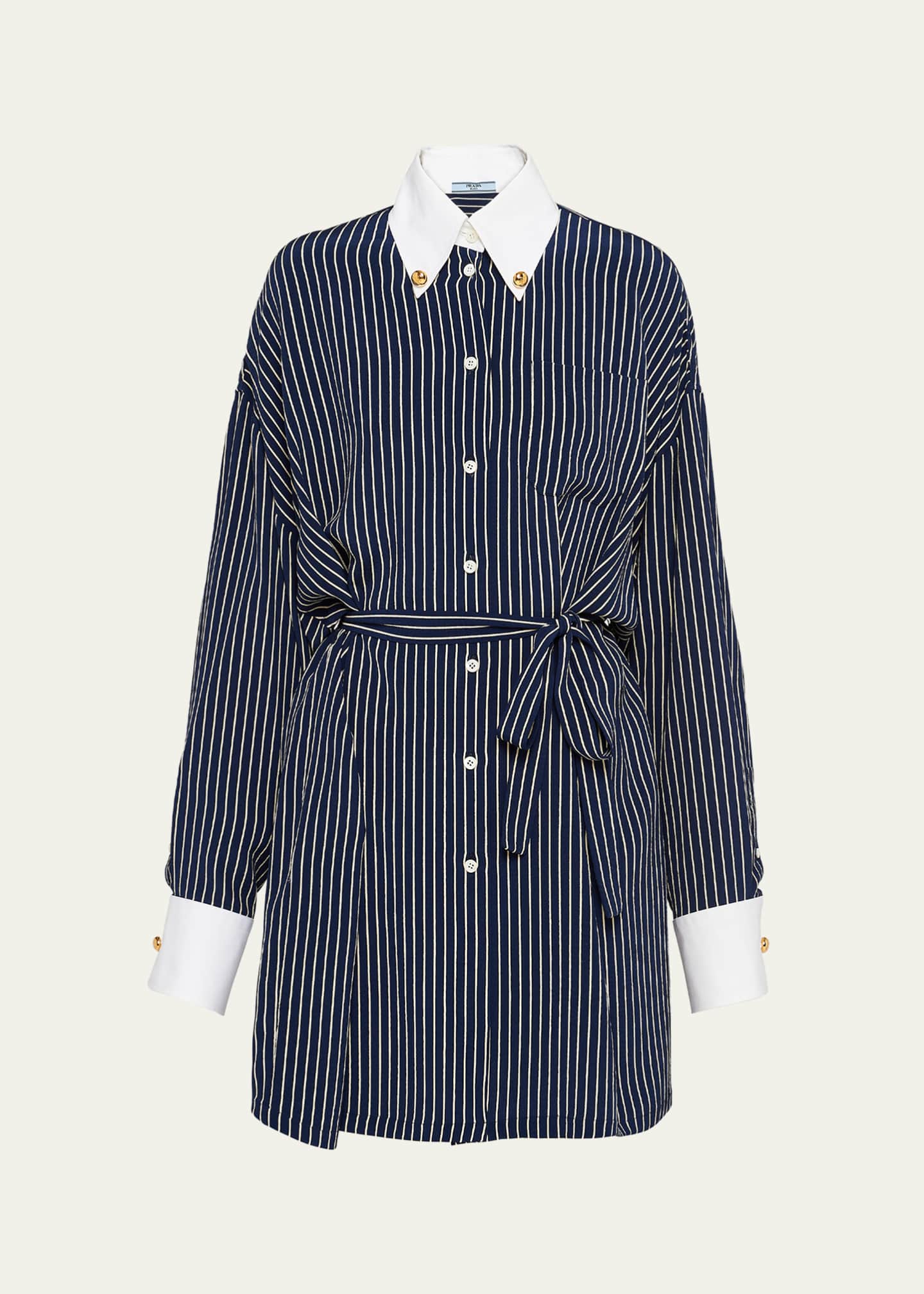 Prada Marocaine Stripe Oversized Shirt Image 1 of 4