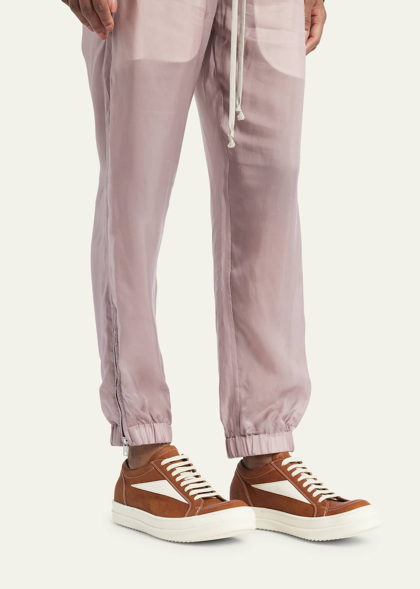 Rick Owens Scarpe Bicolor Suede Low-Top Sneakers Image 2 of 5