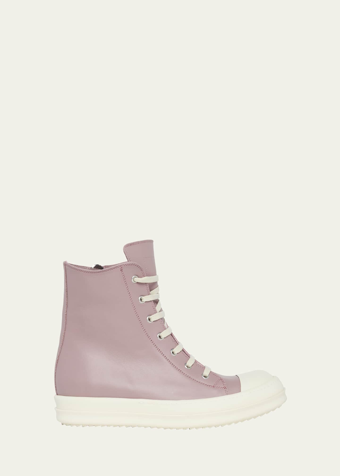 Rick Owens Scarpe Leather High Top Sneakers