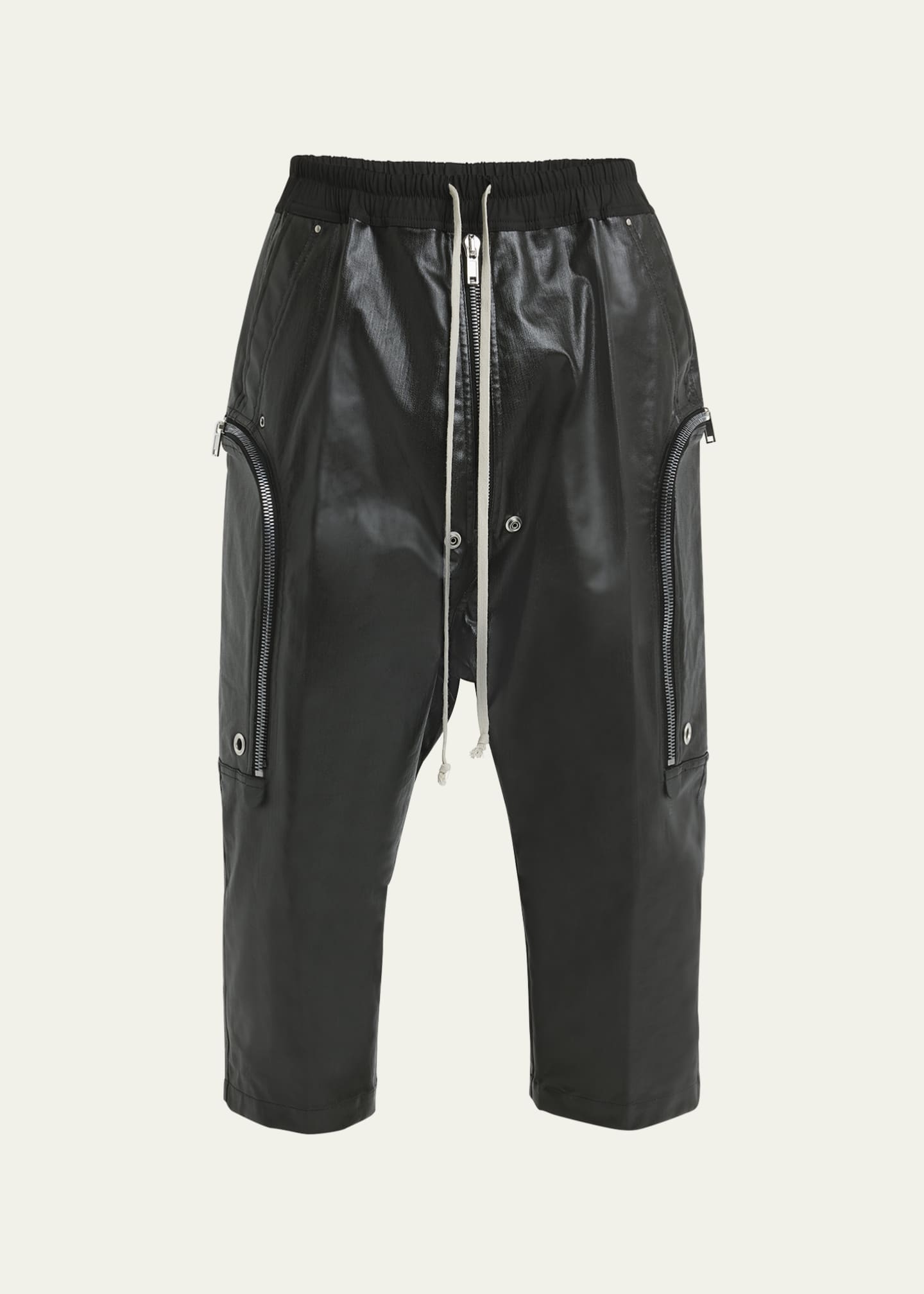 Rick Owens Grey Cropped Bela Trousers