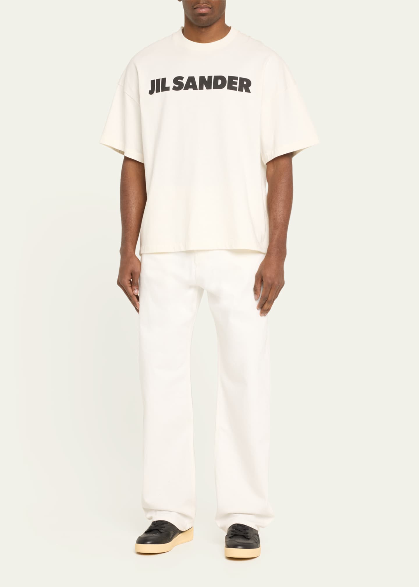 Jil Sander Men's Off White Straight-Leg Jeans Image 2 of 5