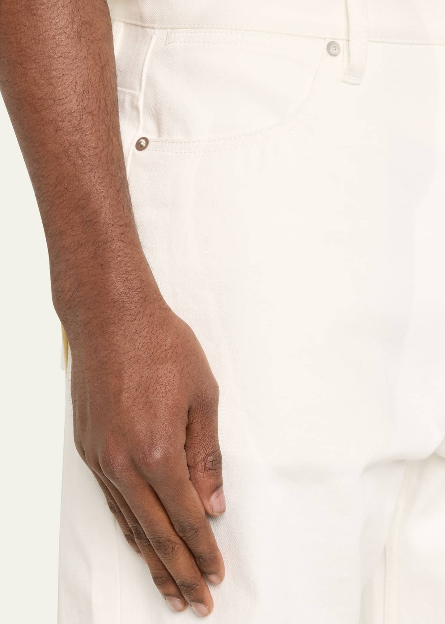 Jil Sander Men's Off White Straight-Leg Jeans Image 5 of 5