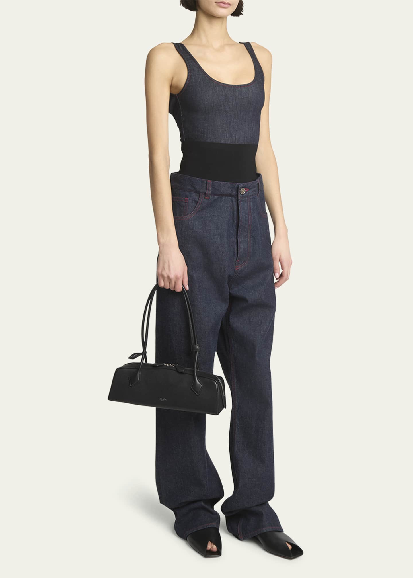 【関税・送料込み】Alaia MEDIUM TECKEL SHOULDER BAG ALAÏA Black Shoulder Bag in Leather | LE TECKEL | ALAÏA US