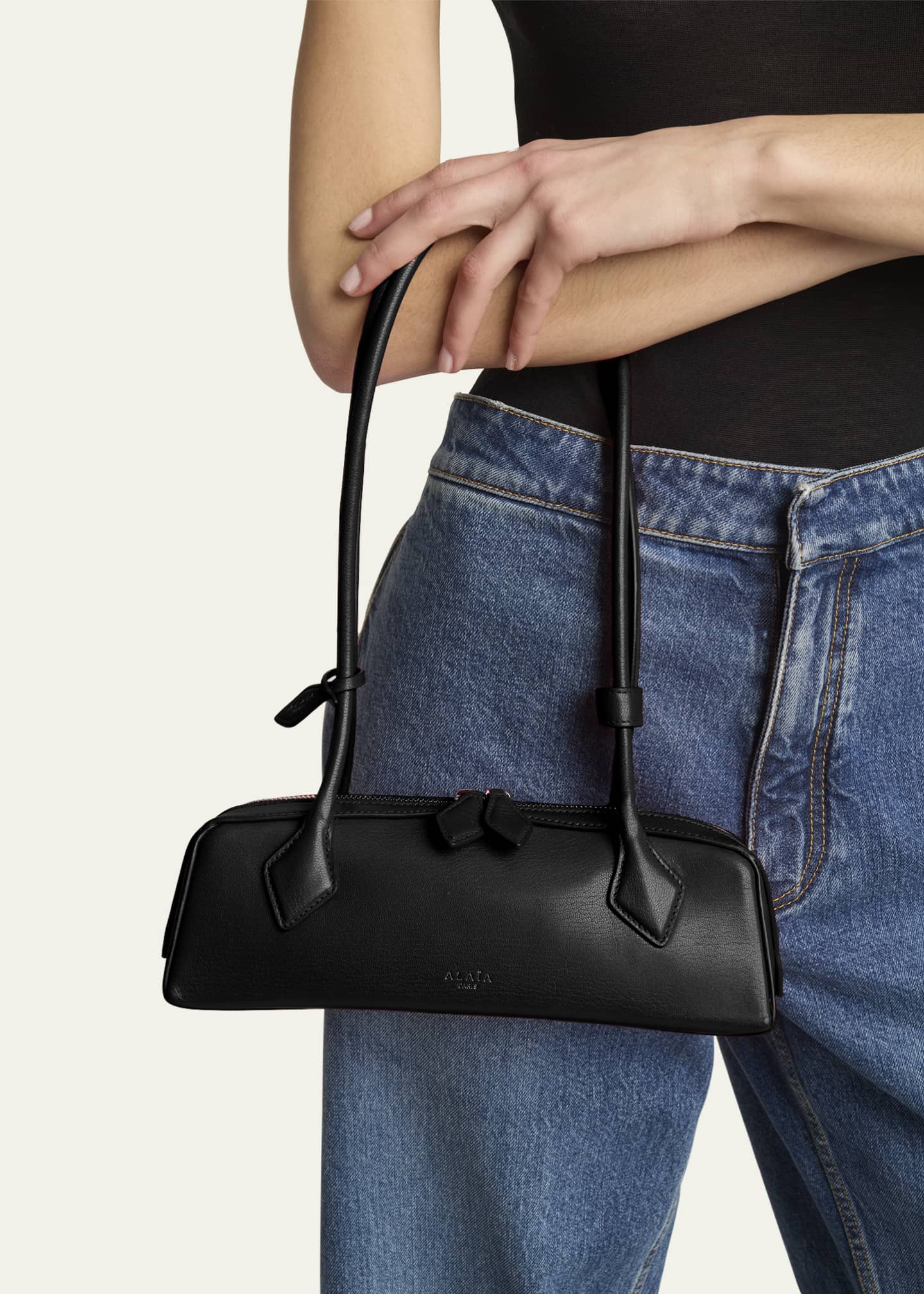 ALAIA Le Teckel Small Shoulder Bag in Leather - Bergdorf Goodman