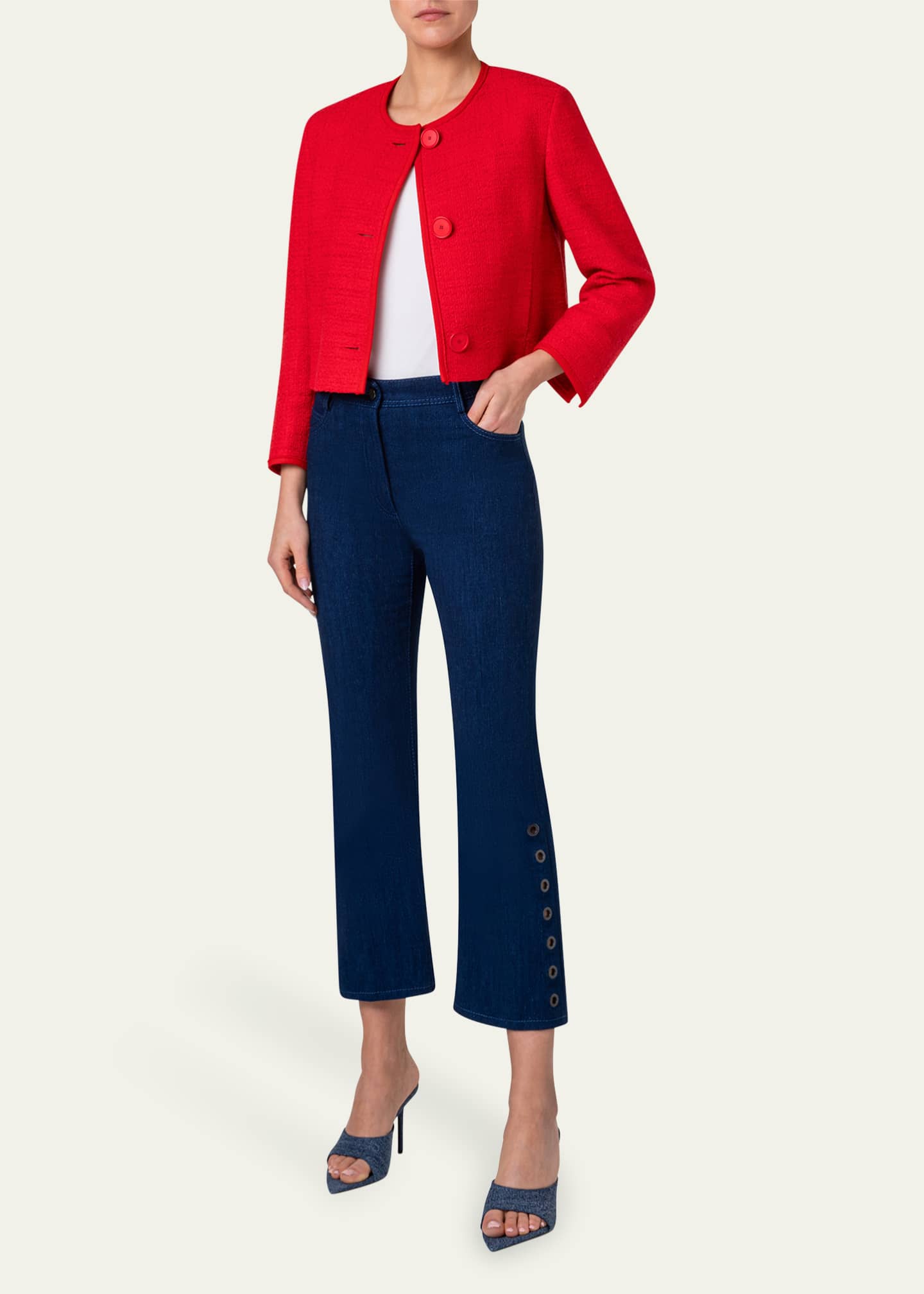 Akris punto Mix Media Boucle Tweed Short Jacket Image 2 of 5