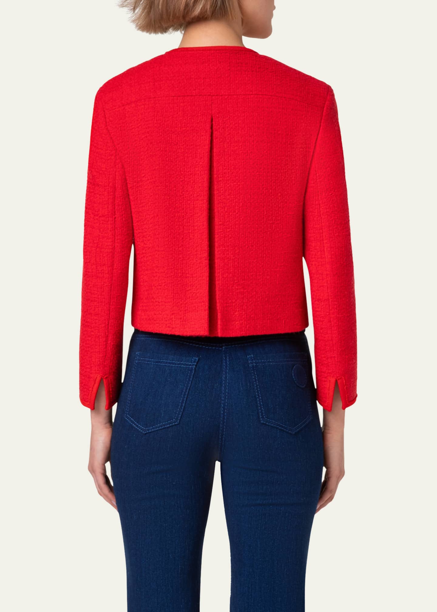 Akris punto Mix Media Boucle Tweed Short Jacket Image 3 of 5