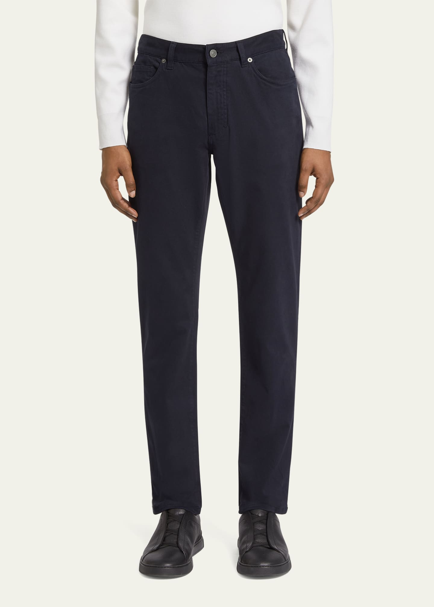 ZEGNA Men's City Fit Stretch Gabardine 5-Pocket Pants