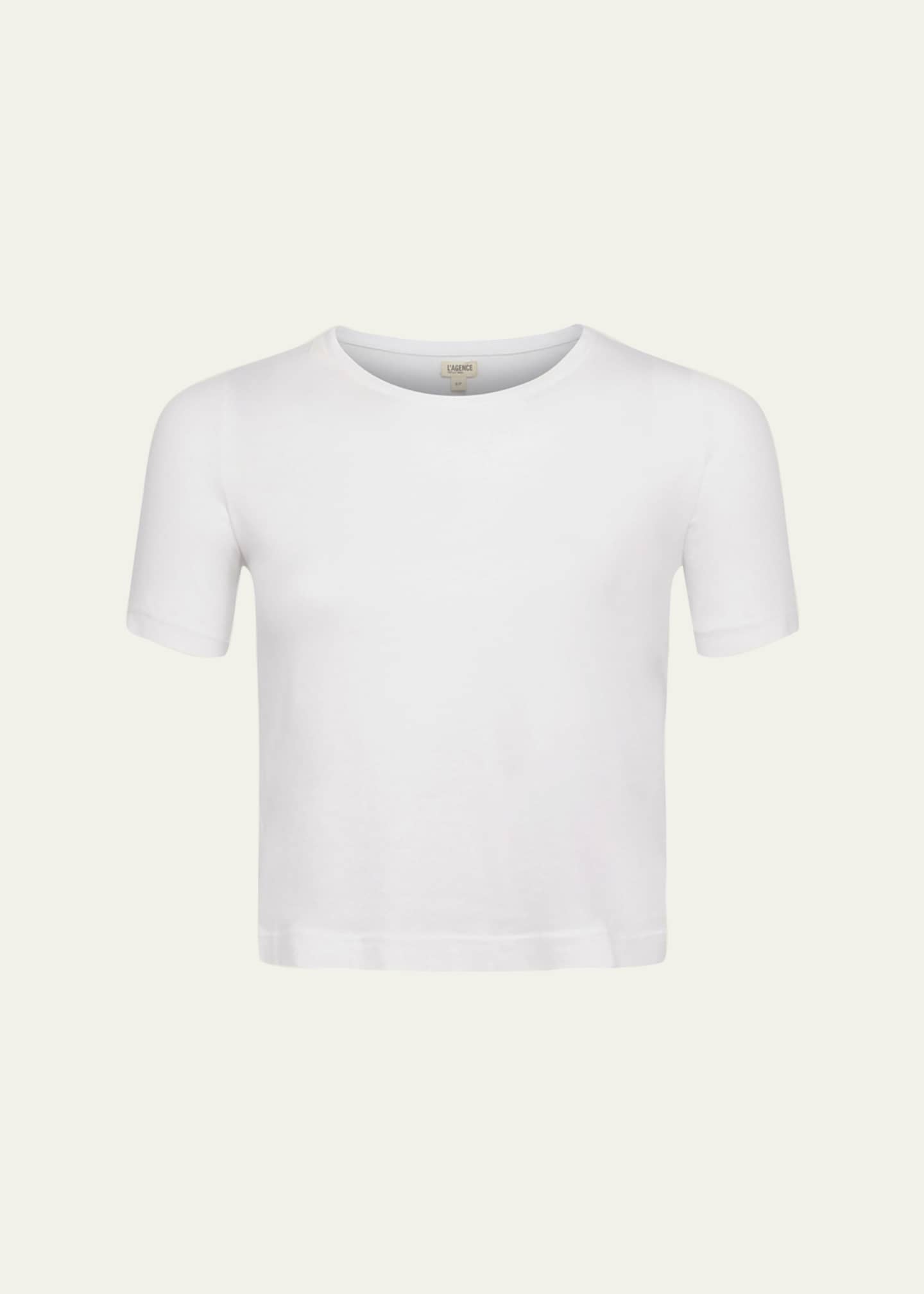 L'Agence Donna Short-Sleeve Cropped Tee Image 1 of 5