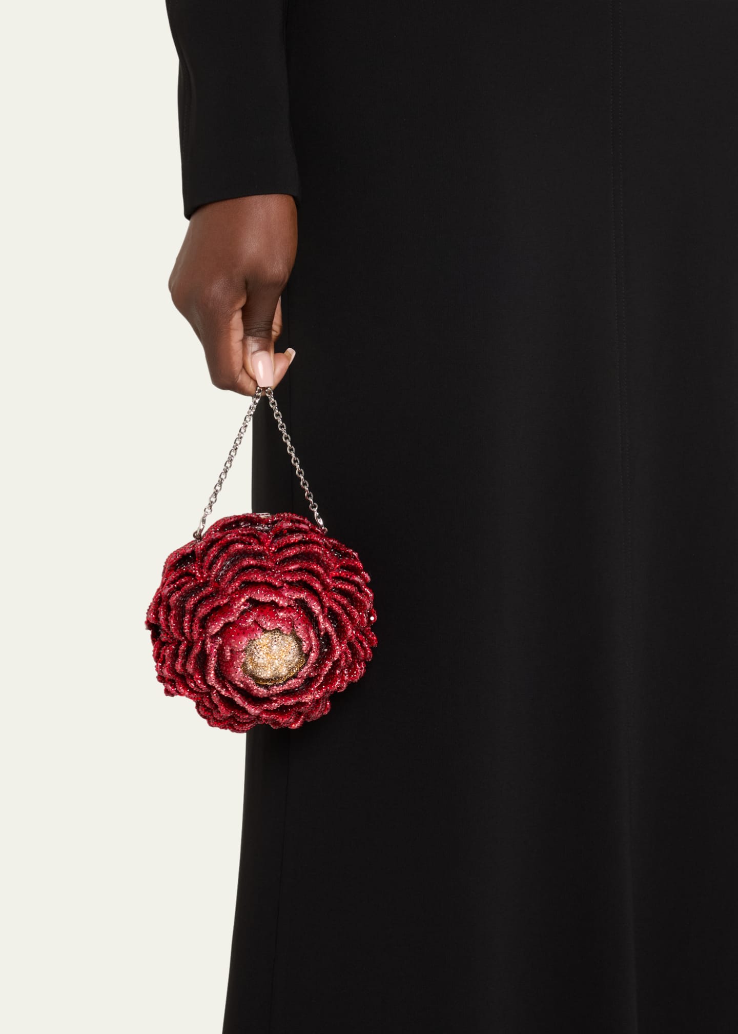 Judith Leiber Couture Peony Flame Crystal Clutch Bag Image 2 of 5
