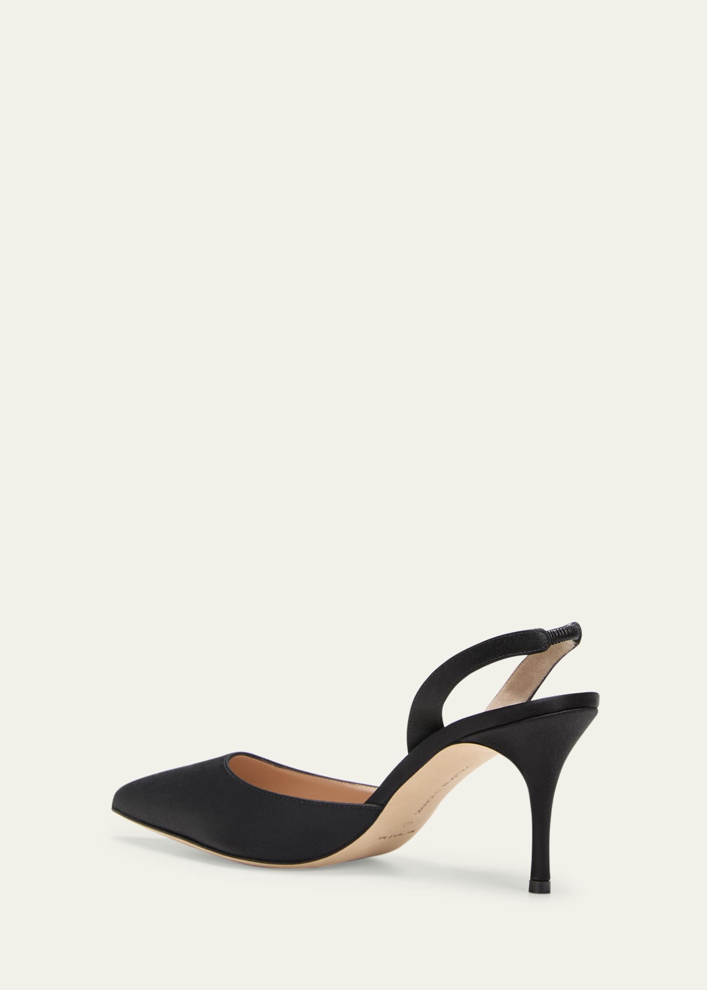 Manolo Blahnik Carolyne Satin Slingback Pumps Image 4 of 5