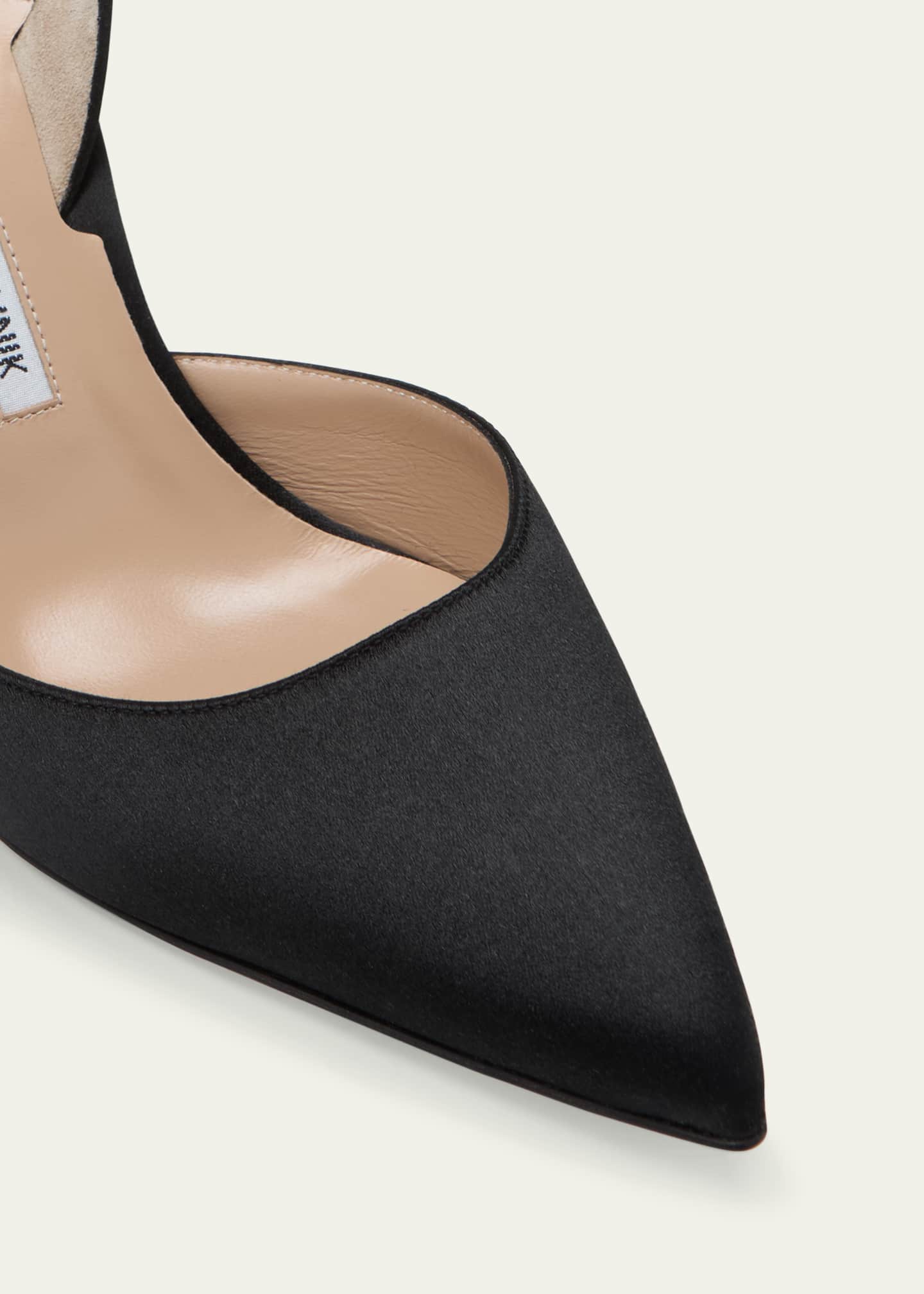 Manolo Blahnik Carolyne Satin Slingback Pumps Image 5 of 5