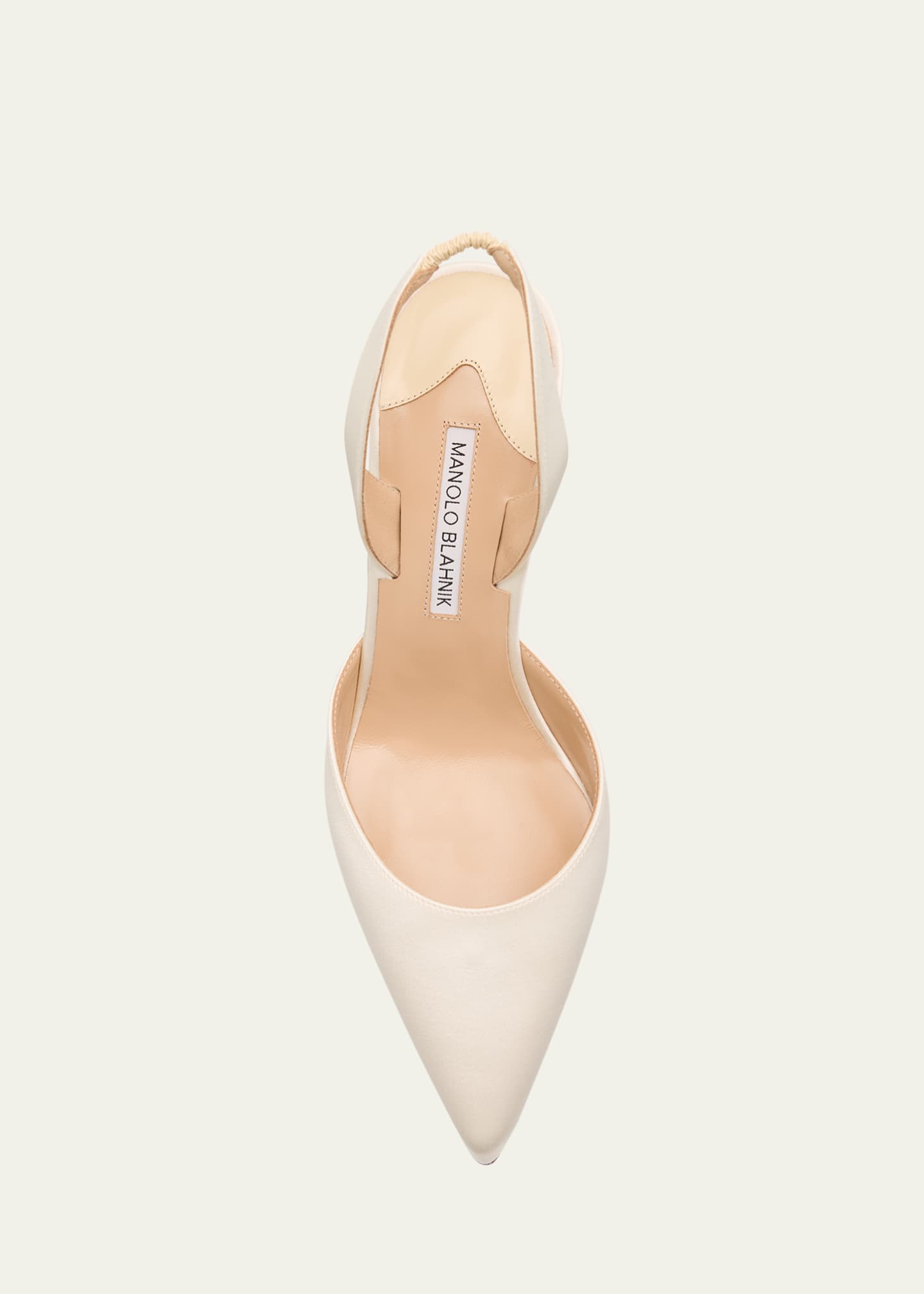 Manolo Blahnik 70mm Carolyne Satin Slingback Pumps - Bergdorf Goodman
