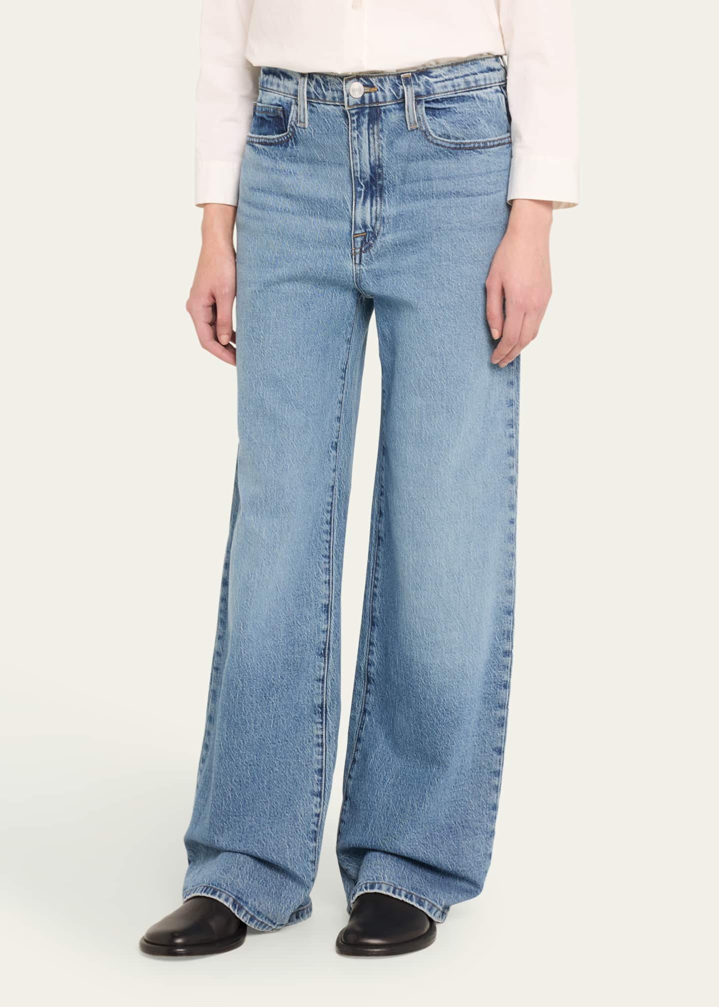 FRAME Le Jane High-Rise Wide-Leg Jeans - Bergdorf Goodman