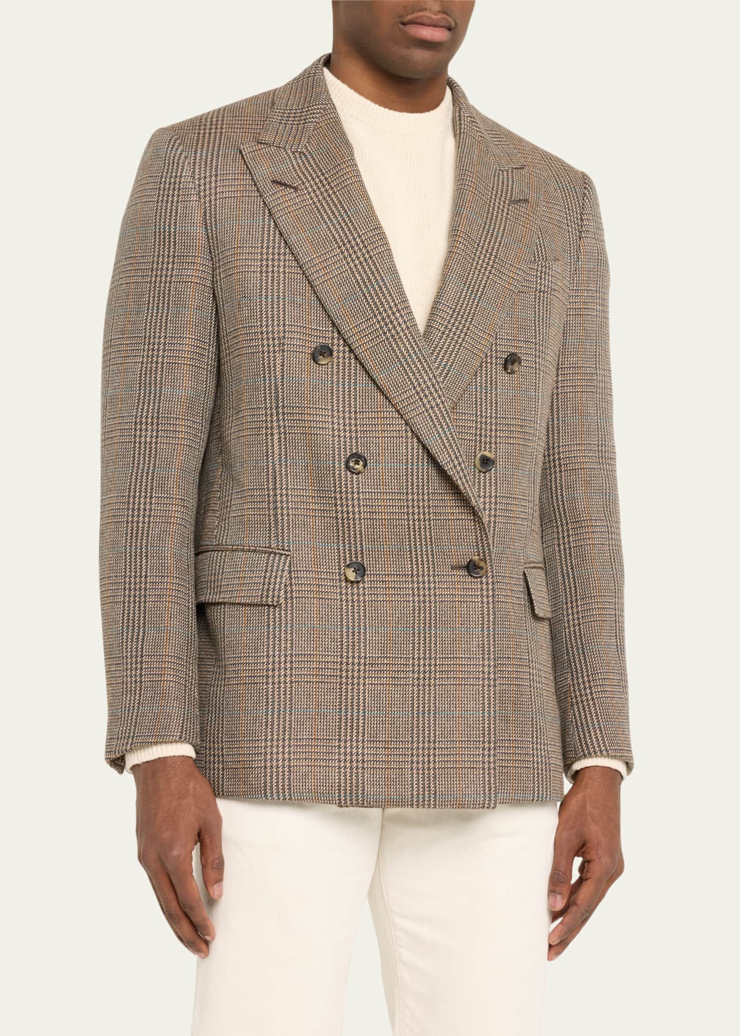 Loro Piana Men's Milano Double-Breasted Sport Coat Image 4 of 5