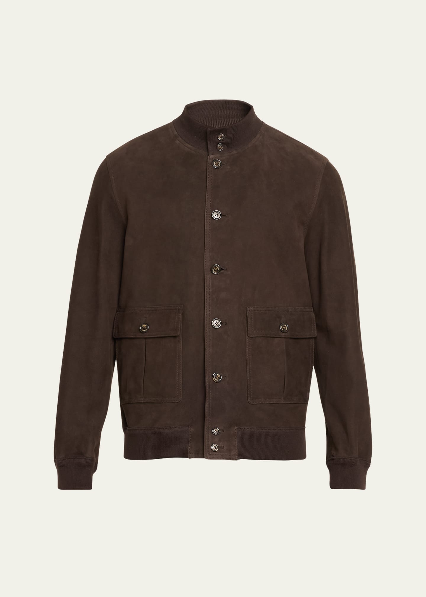 Valstar Men's Suede Button-Front Blouson Jacket - Bergdorf Goodman