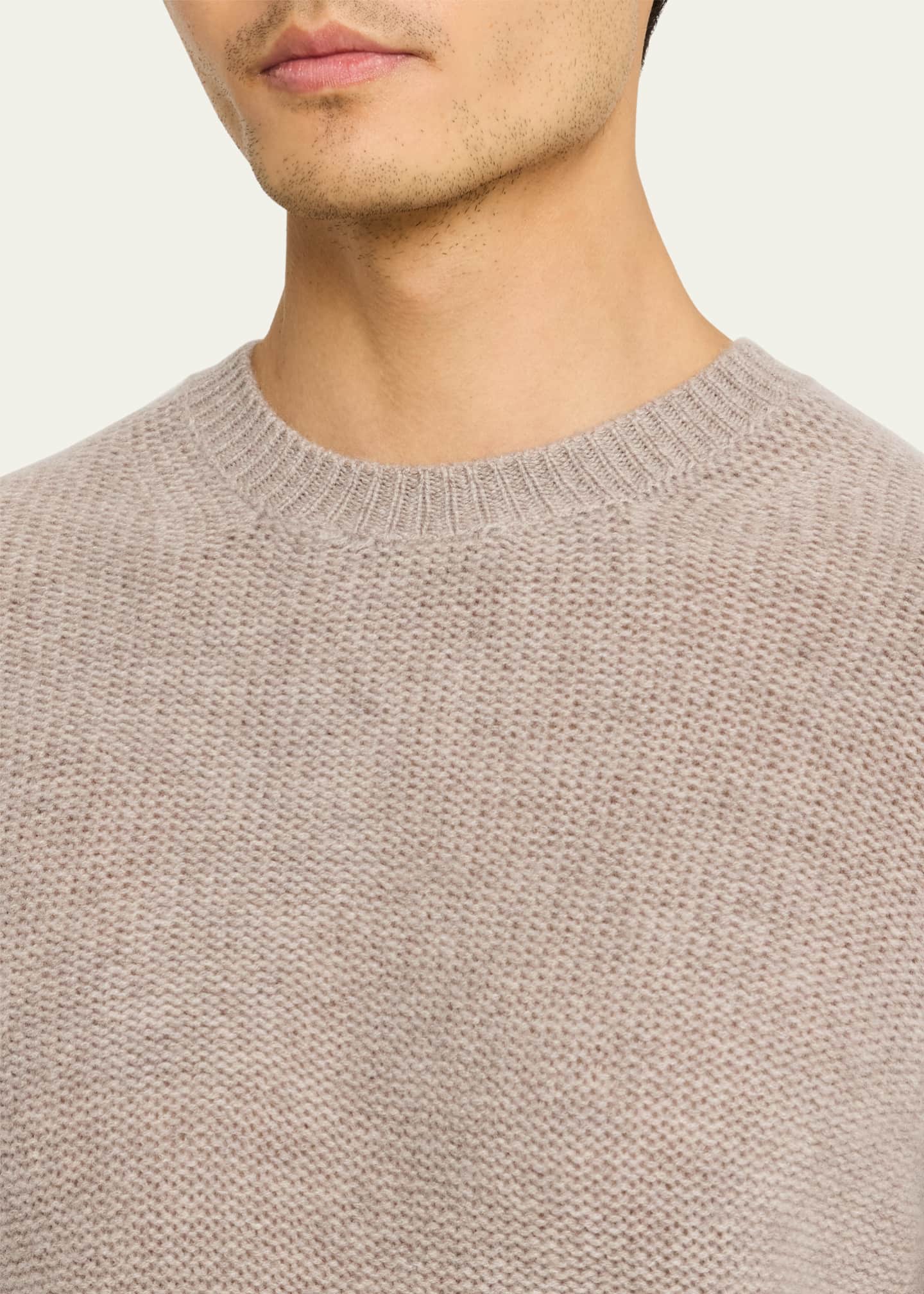 Le Kasha Men's Textured Cashmere Crewneck Sweater Image 5 of 5