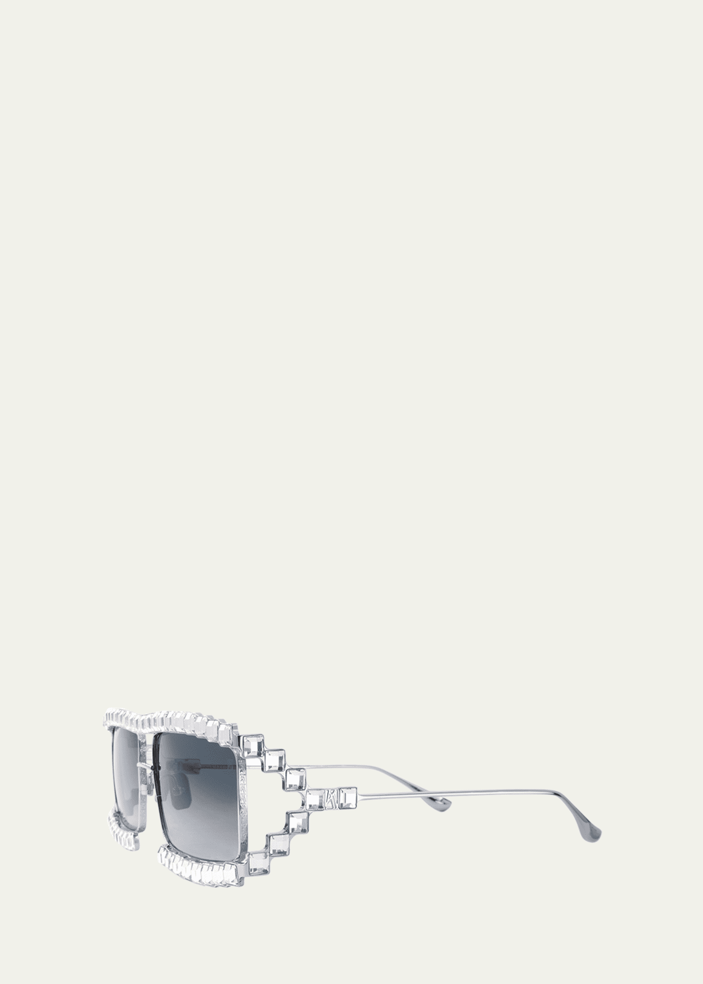 Anna-Karin Karlsson Crystal Boo Titanium Aviator Sunglasses Image 2 of 2
