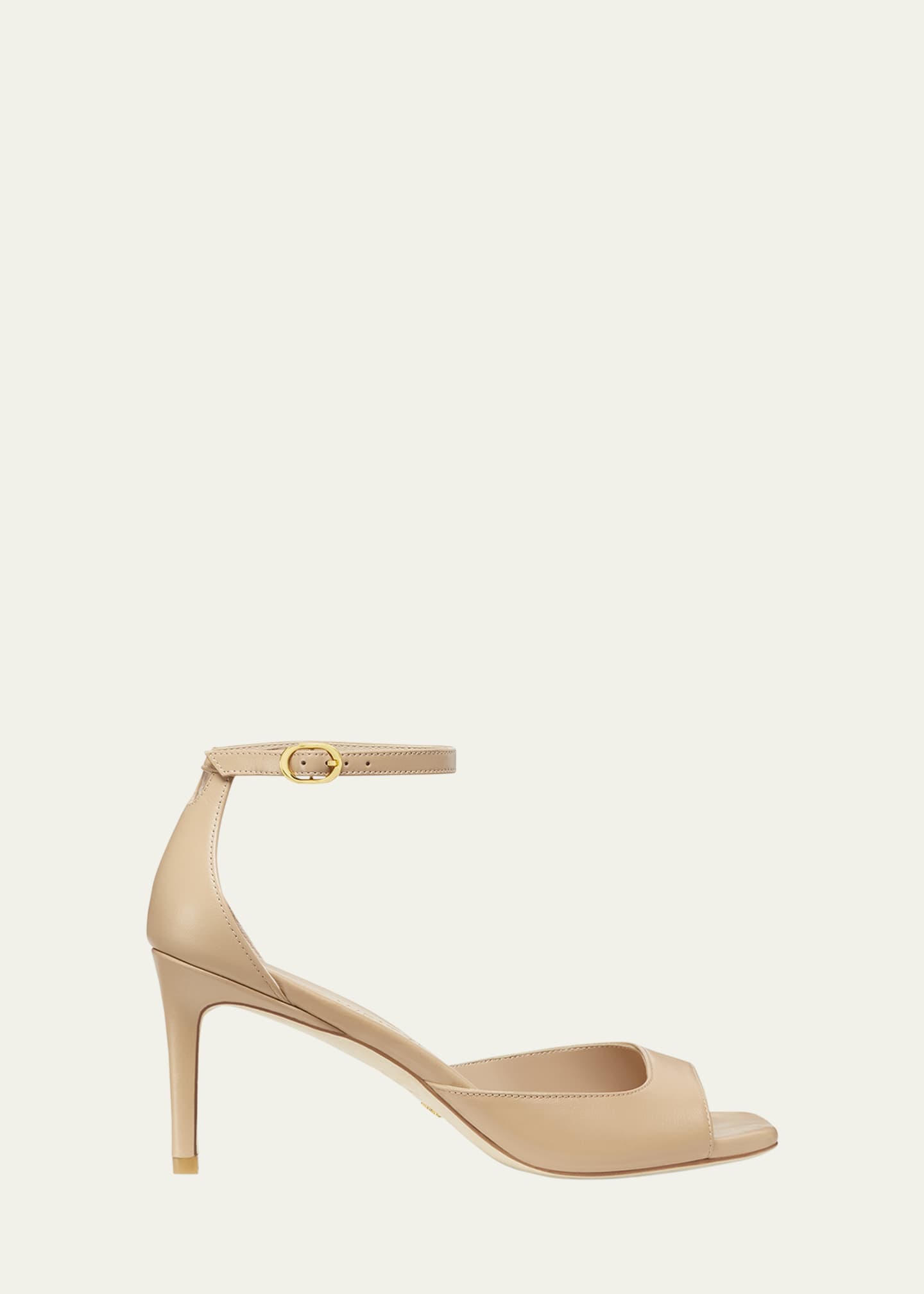 Stuart Weitzman Nudistia Leather Ankle-Strap Sandals Image 1 of 3