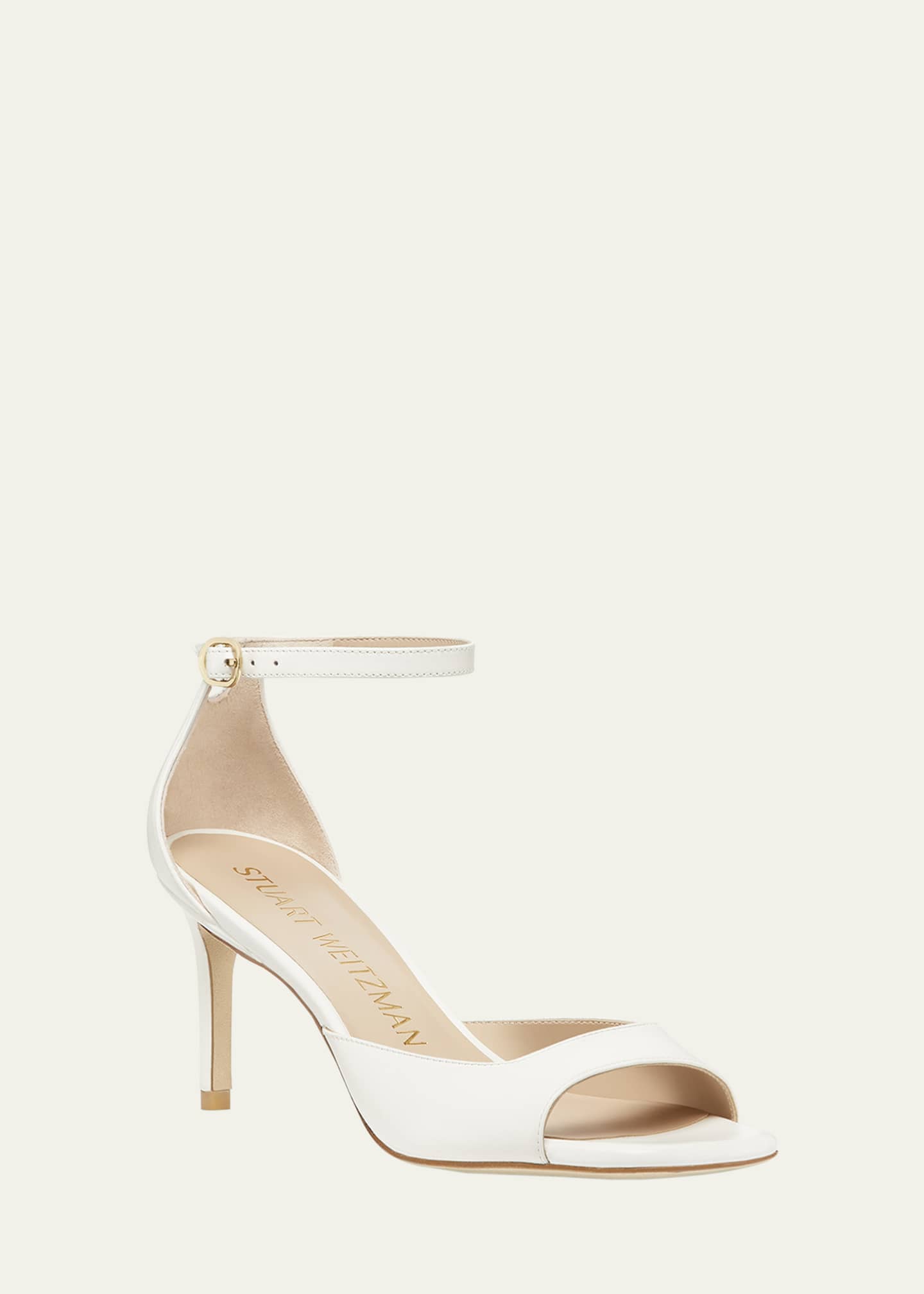 Stuart Weitzman Nudistia Leather Ankle-Strap Sandals Image 2 of 3