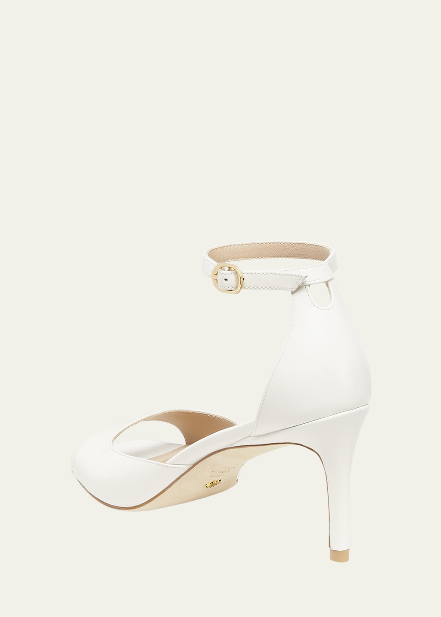 Stuart Weitzman Nudistia Leather Ankle-Strap Sandals Image 3 of 3