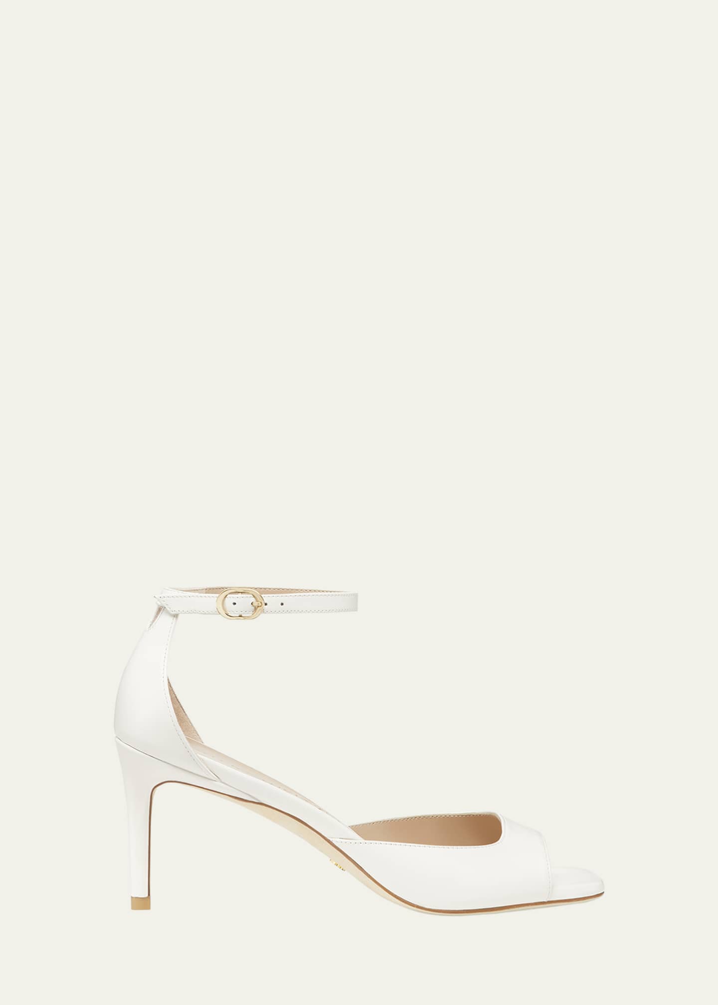 Stuart Weitzman Nudistia Leather Ankle-Strap Sandals Image 1 of 3