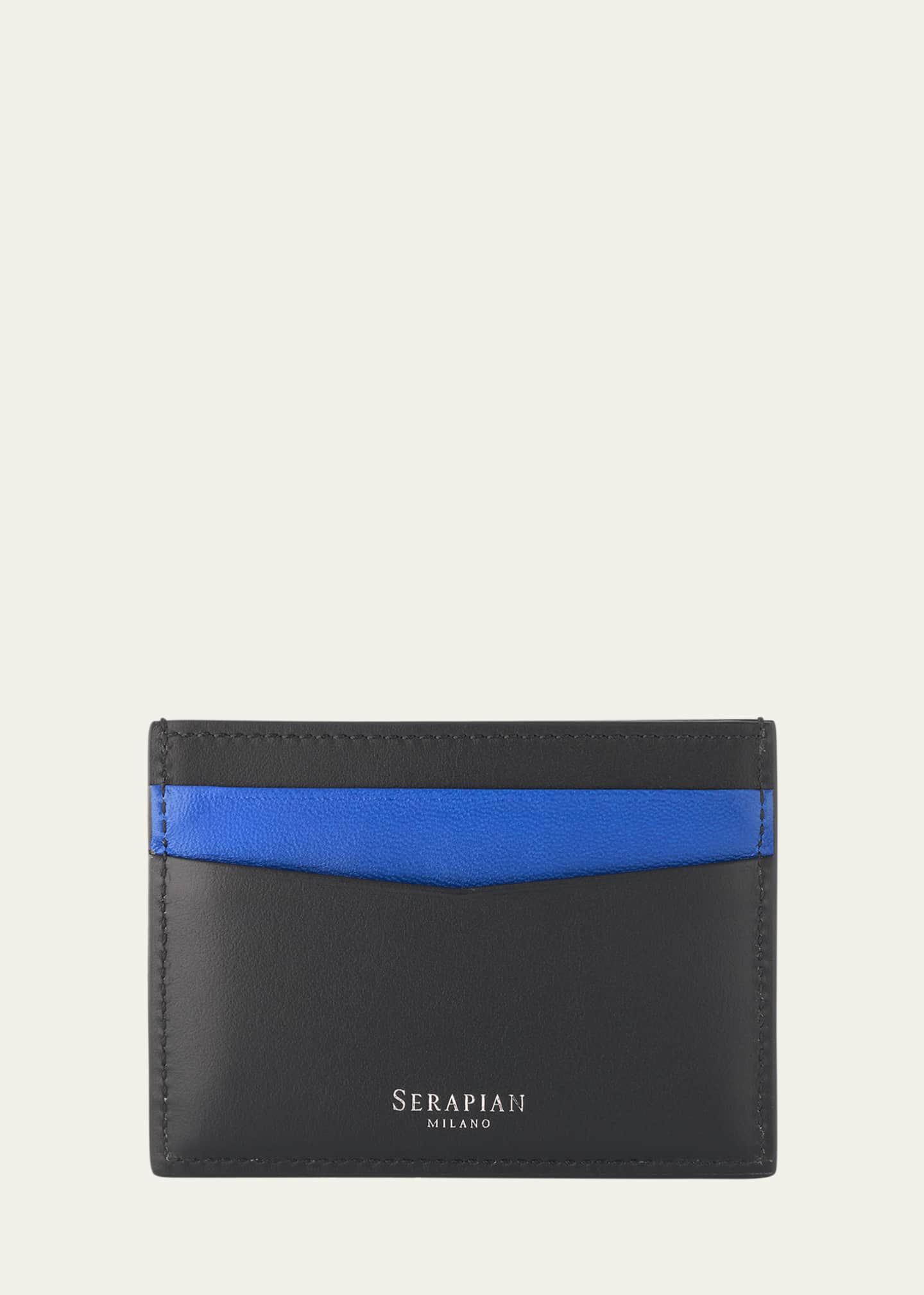 Serapian Men's Mosaico Leather Card Case Image 1 of 4