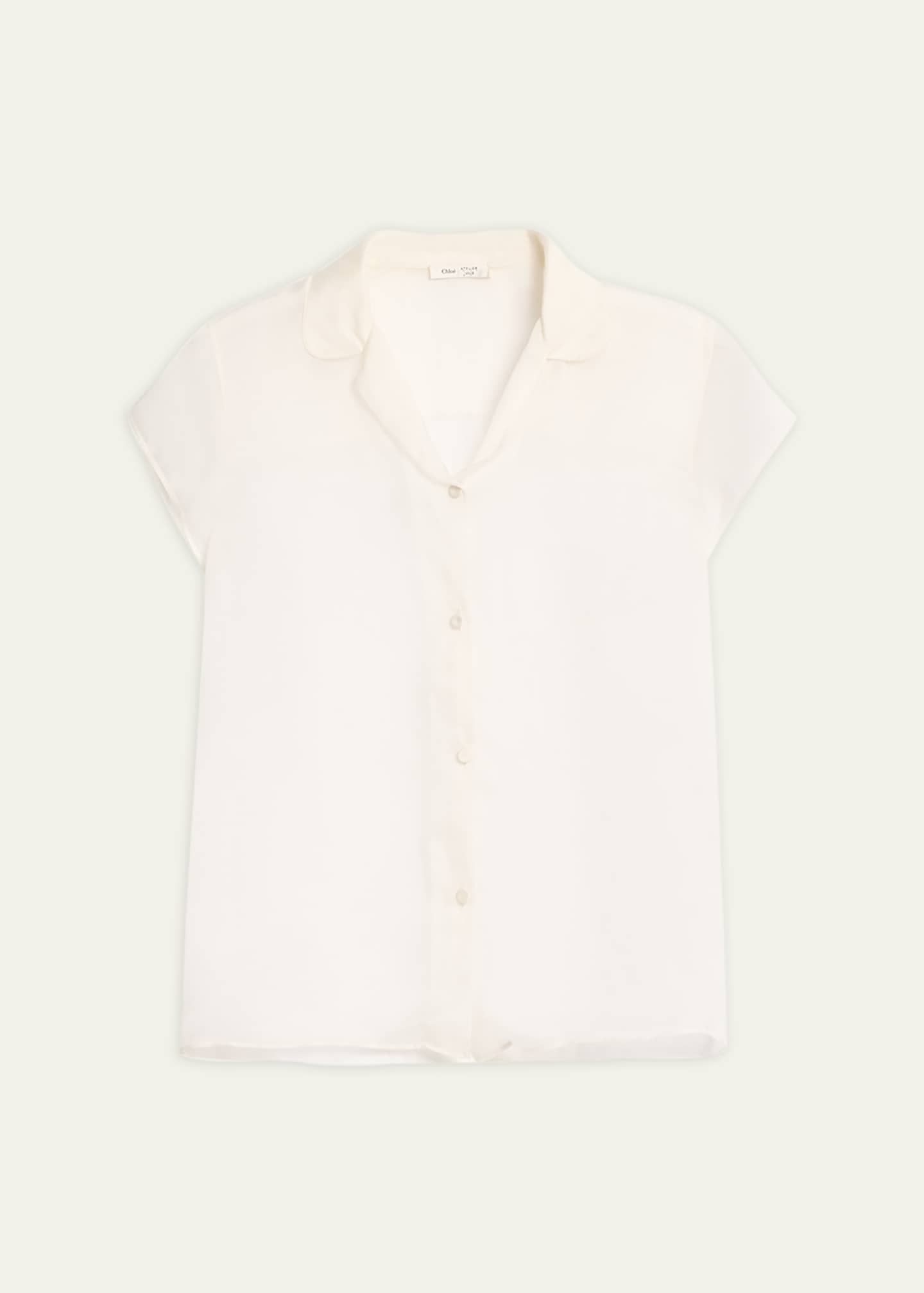 Sheer short sleeve blouse clearance