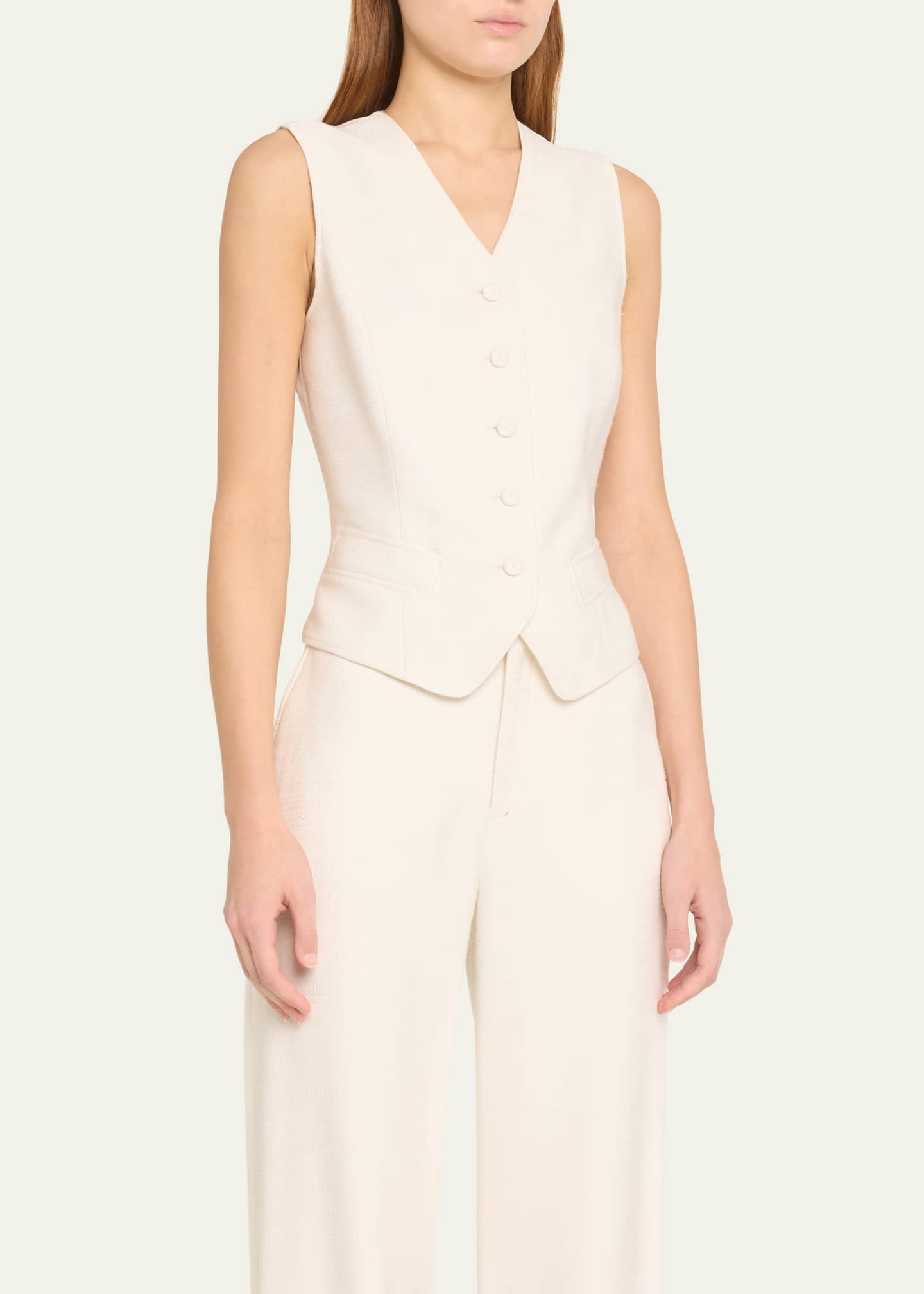 Chloe x Atelier Jolie Tailored Silk Waistcoat - Bergdorf Goodman
