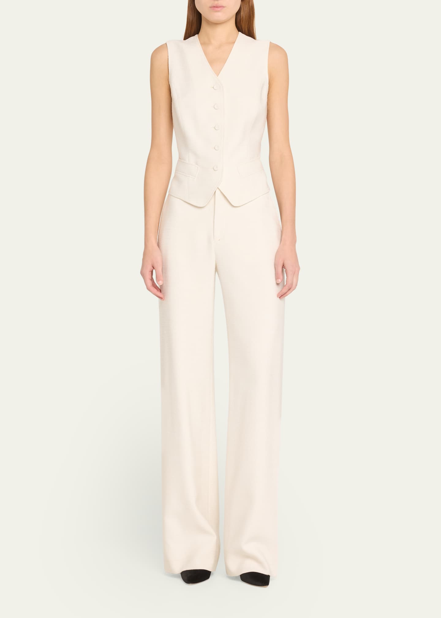 Chloe x Atelier Jolie Silk Wide-Leg Trousers Image 2 of 5